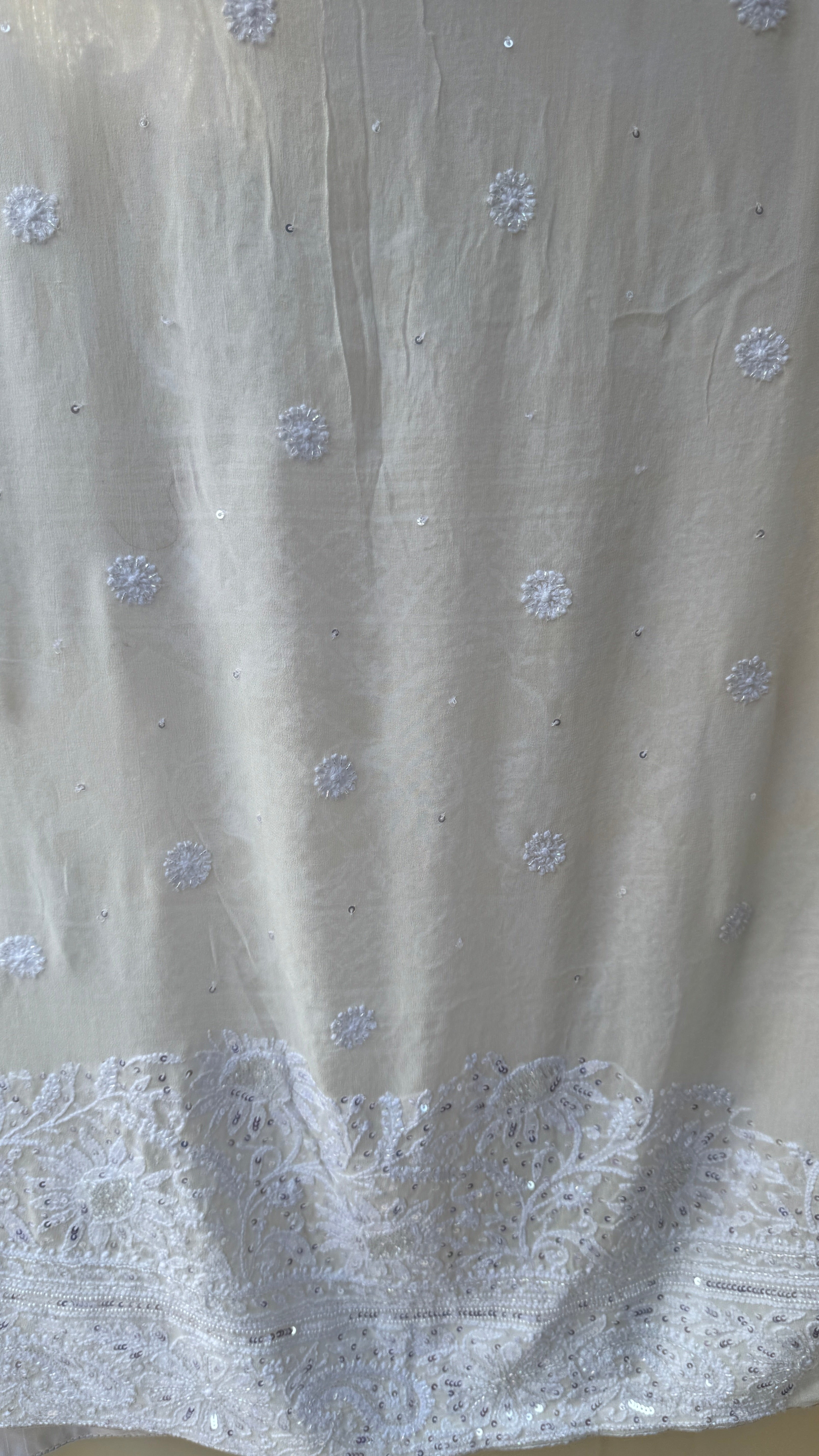 Pure Georgette Chikankari Saree