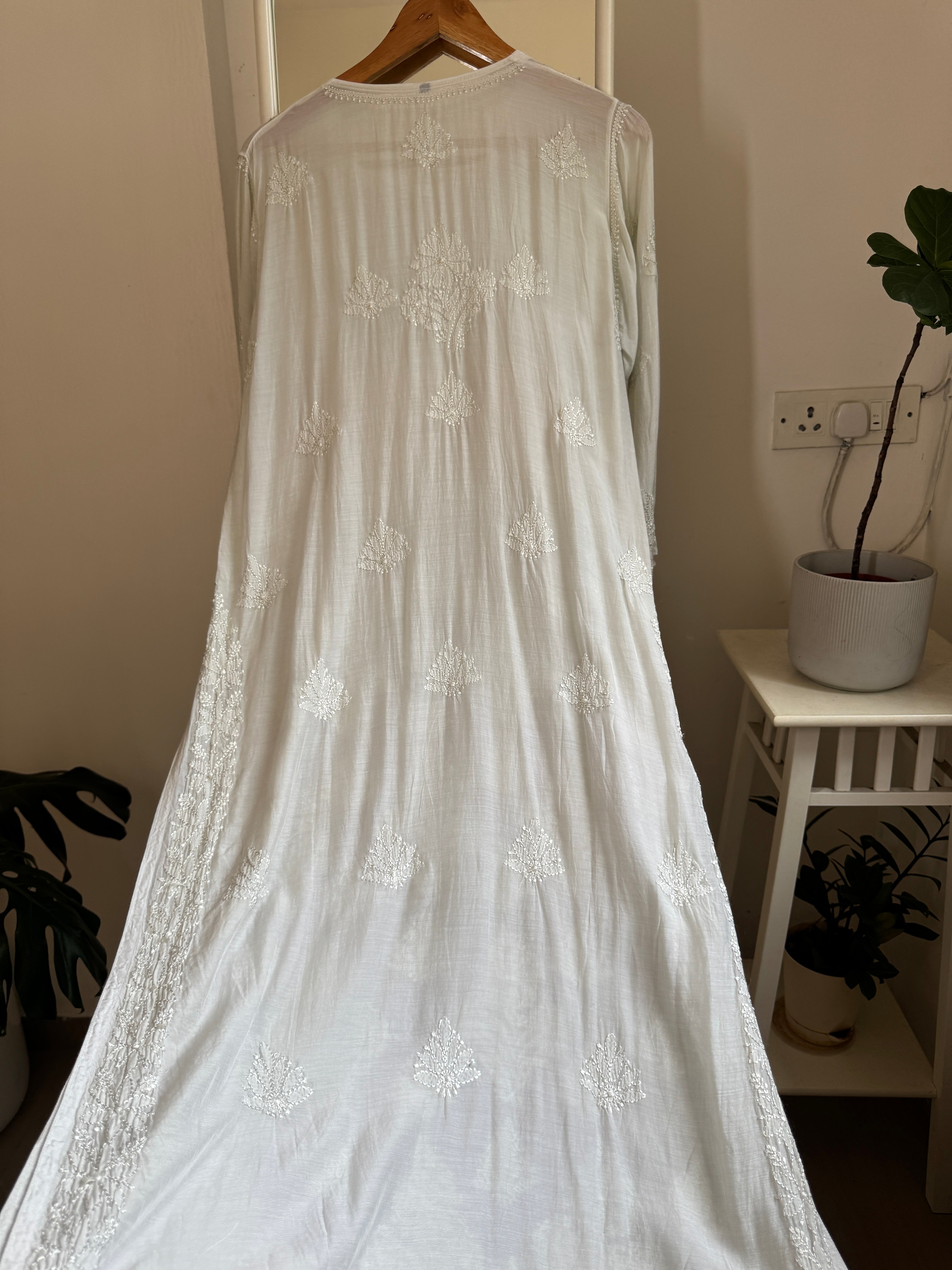 Muslin Chikankari Kurti - Light Pista Green ARIAA CHIKANKARI