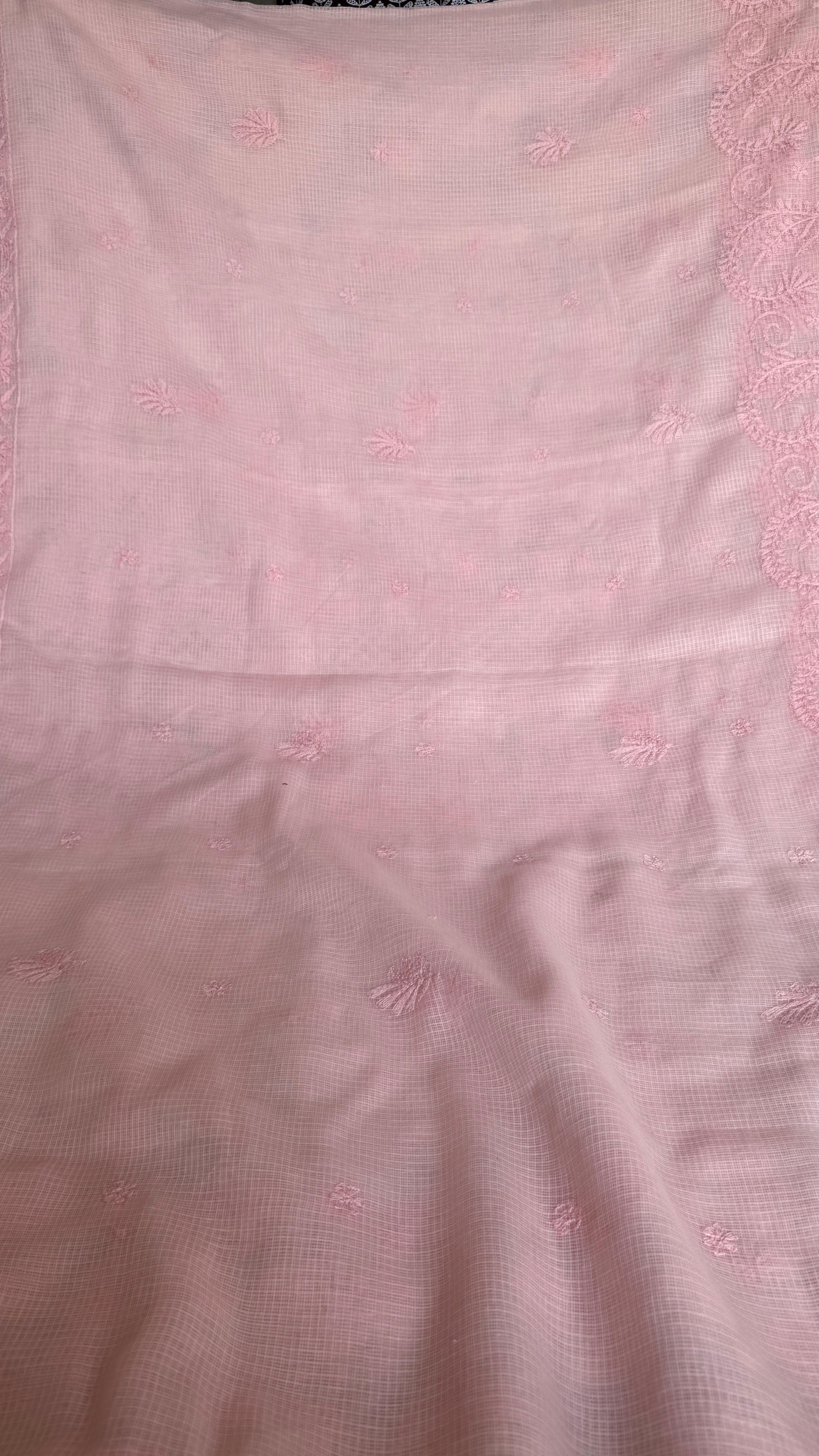 Kota Chikankari saree in Pink