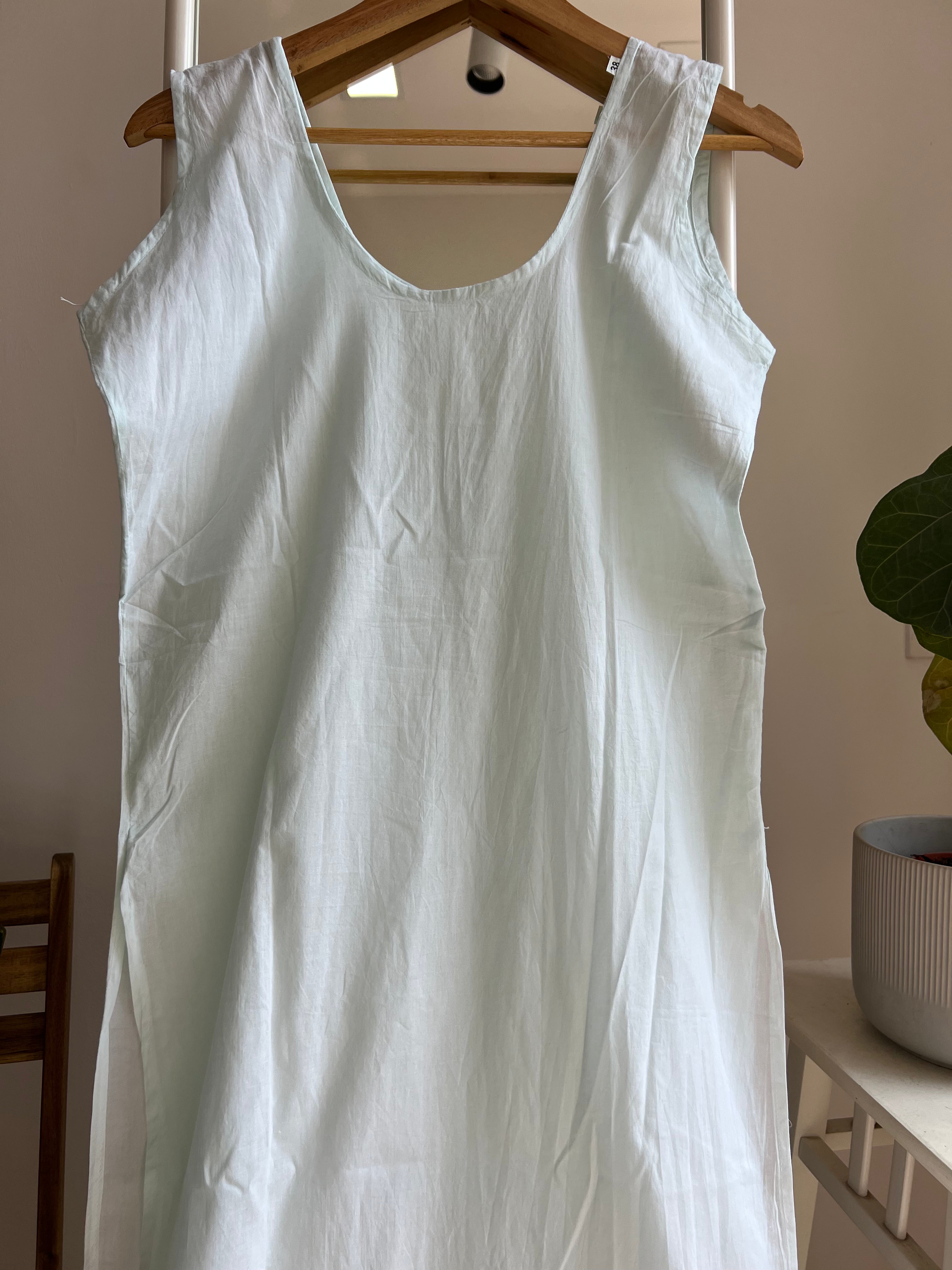 Cotton Inner - Cyan Blue ARIAA CHIKANKARI