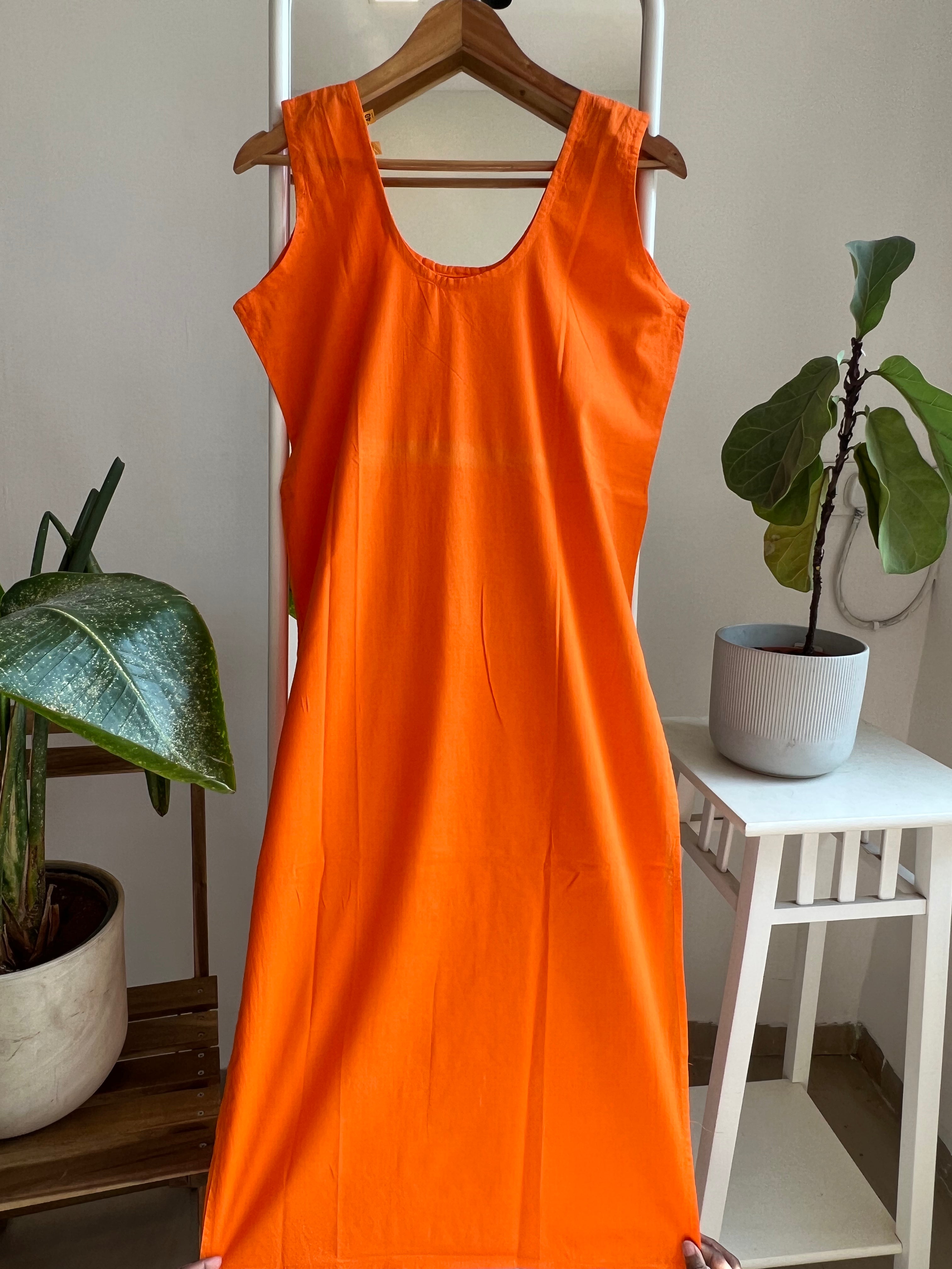 Cotton Inner - Orange ARIAA CHIKANKARI