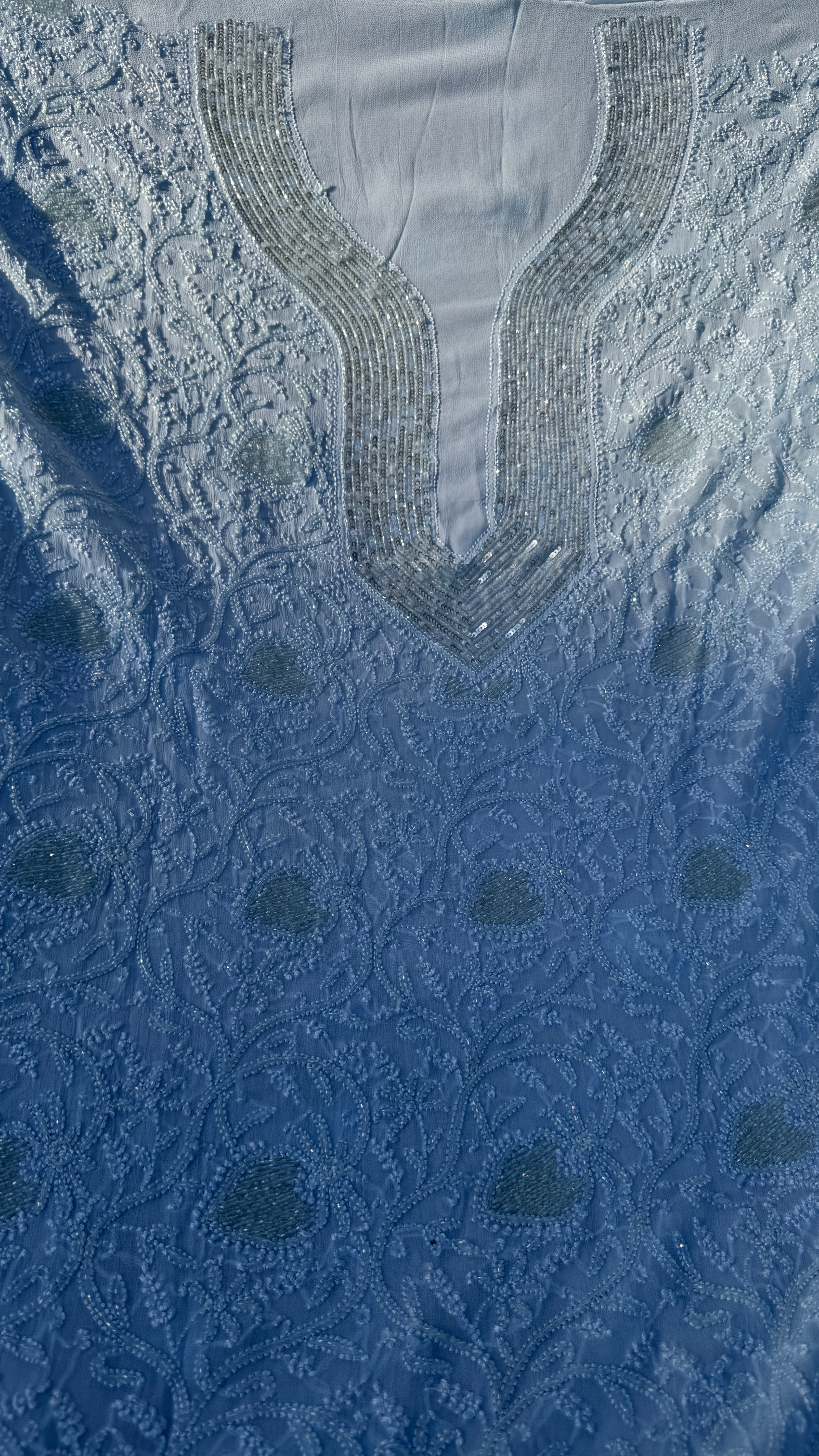 Viscose Length with Dupatta - Blue