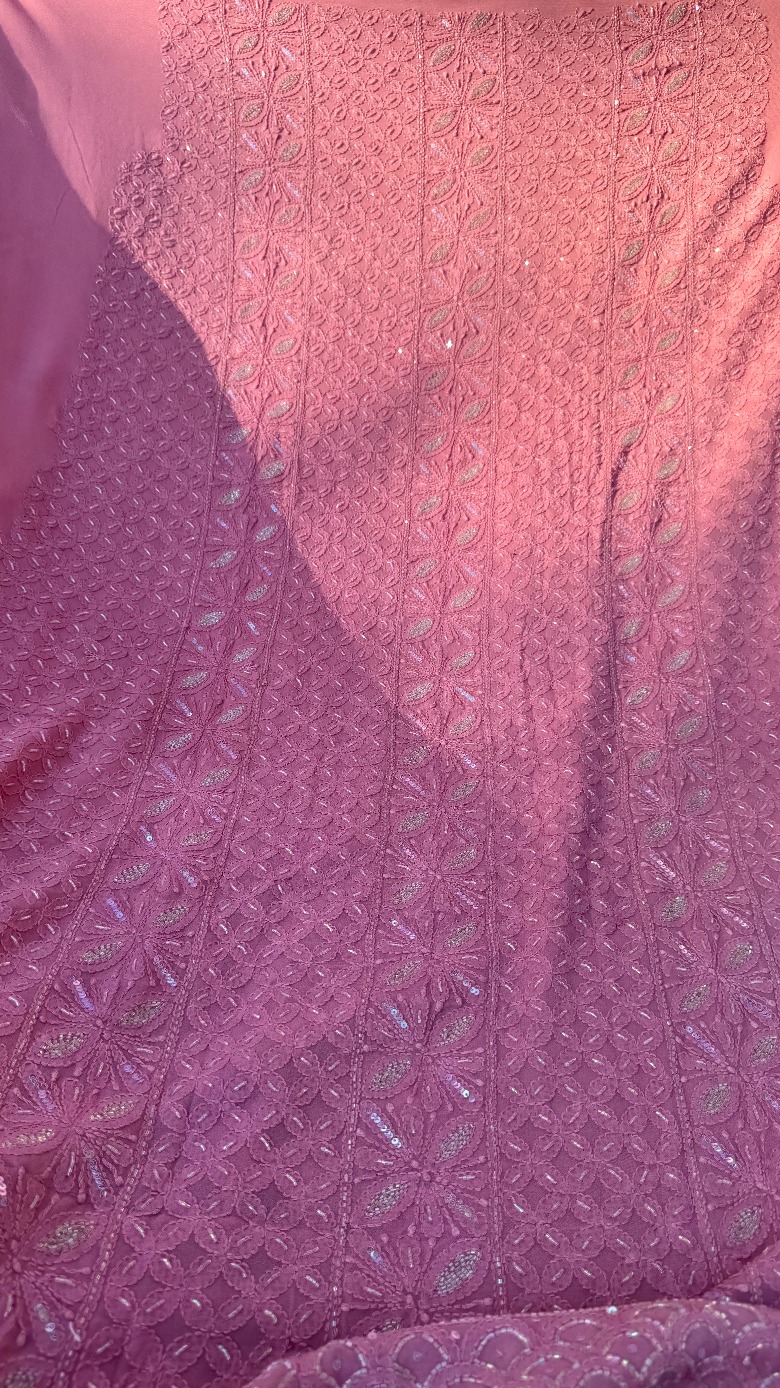 Viscose Length with Dupatta - Rosewood