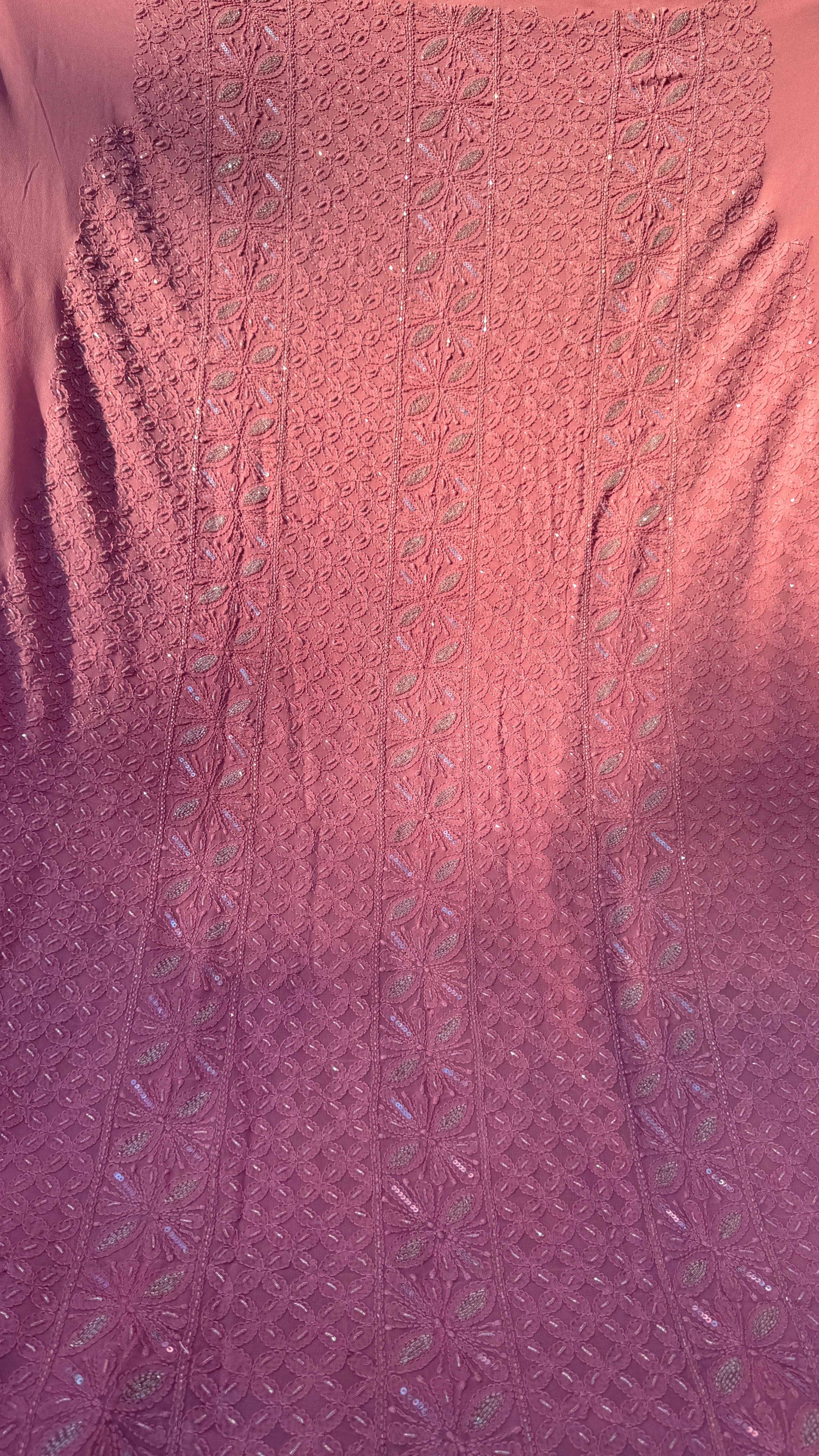 Viscose Length with Dupatta - Rosewood