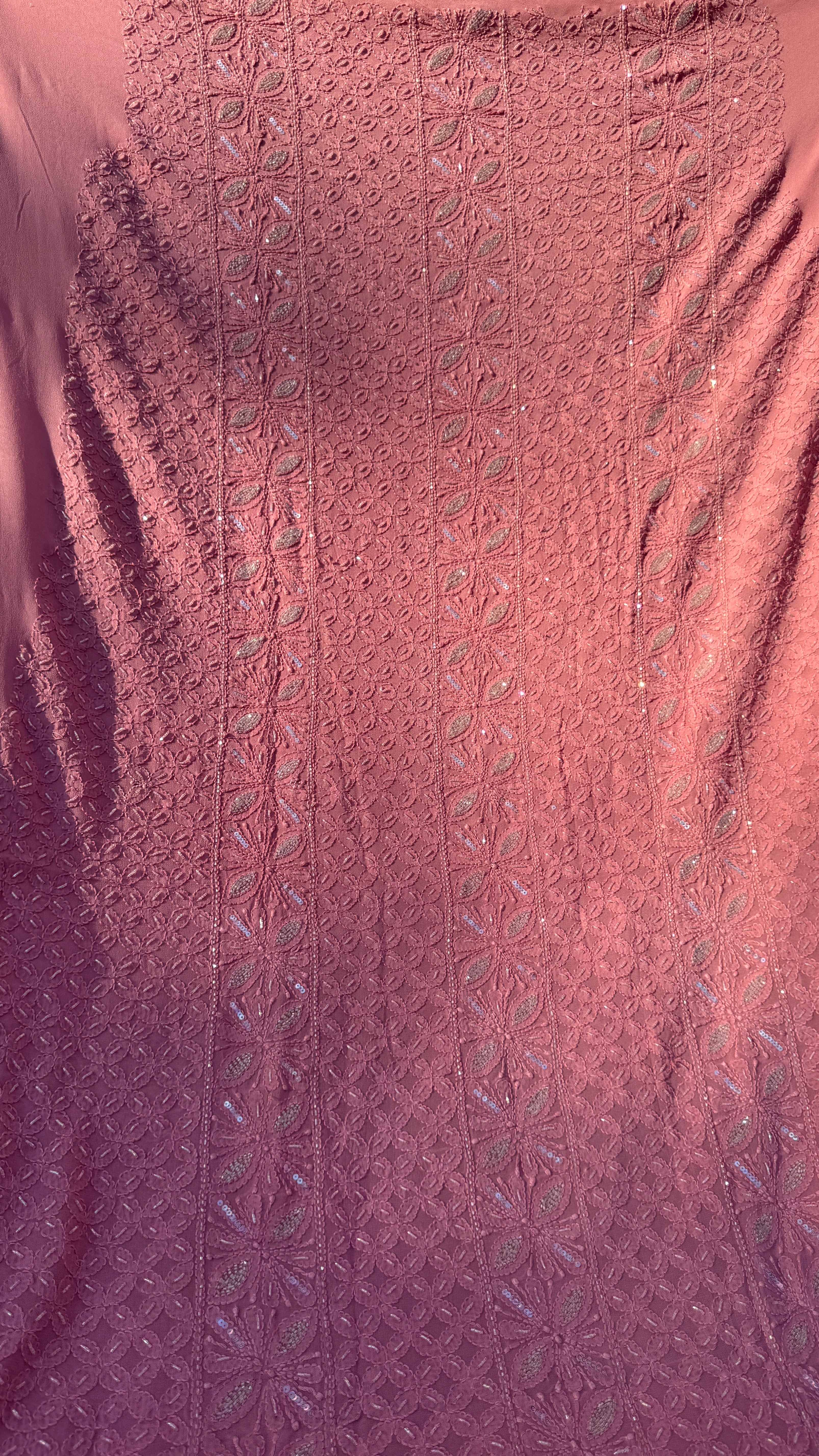 Viscose Length with Dupatta - Rosewood