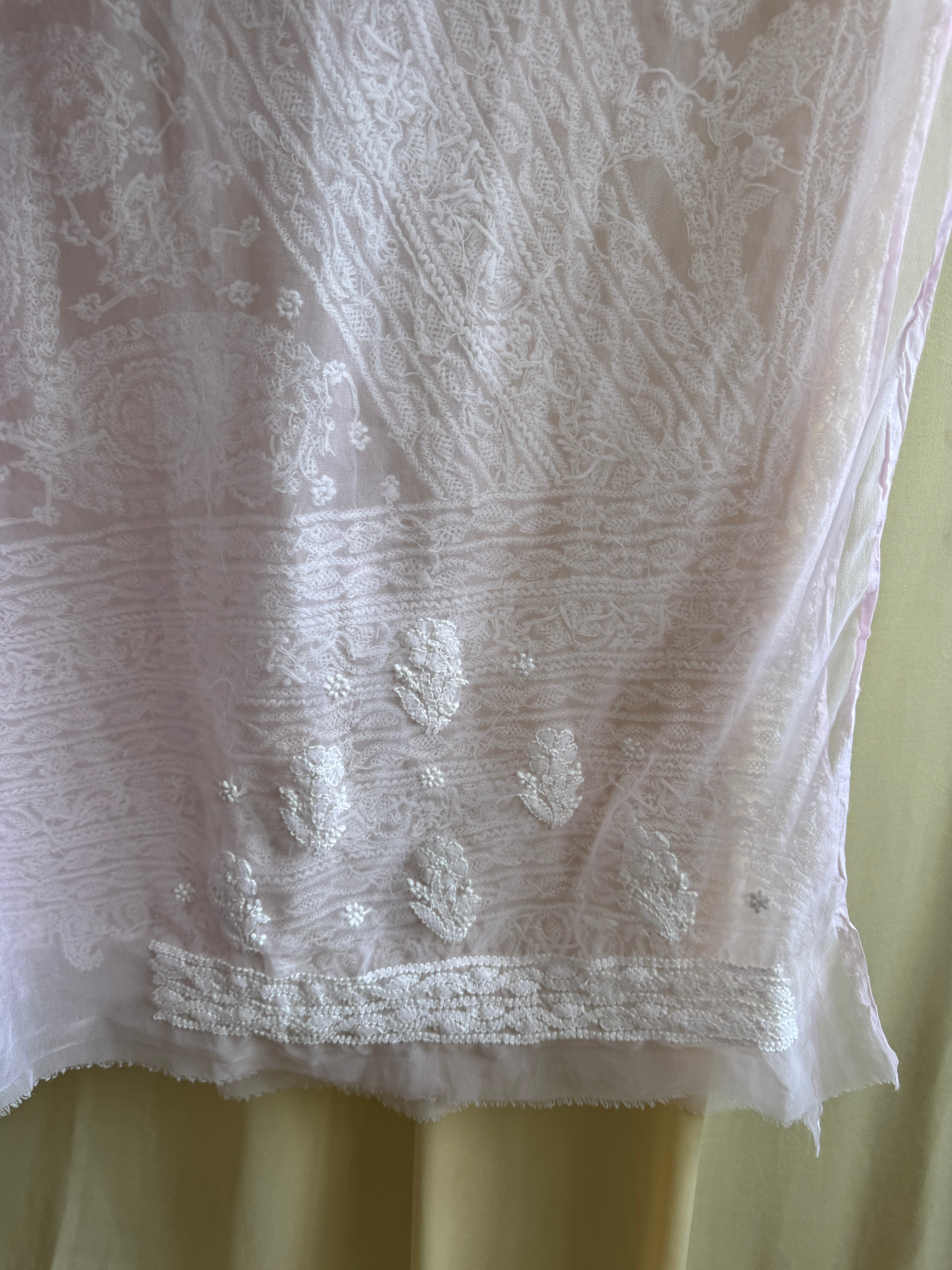 Georgette Chikankari saree in Pink ARIAA CHIKANKARI