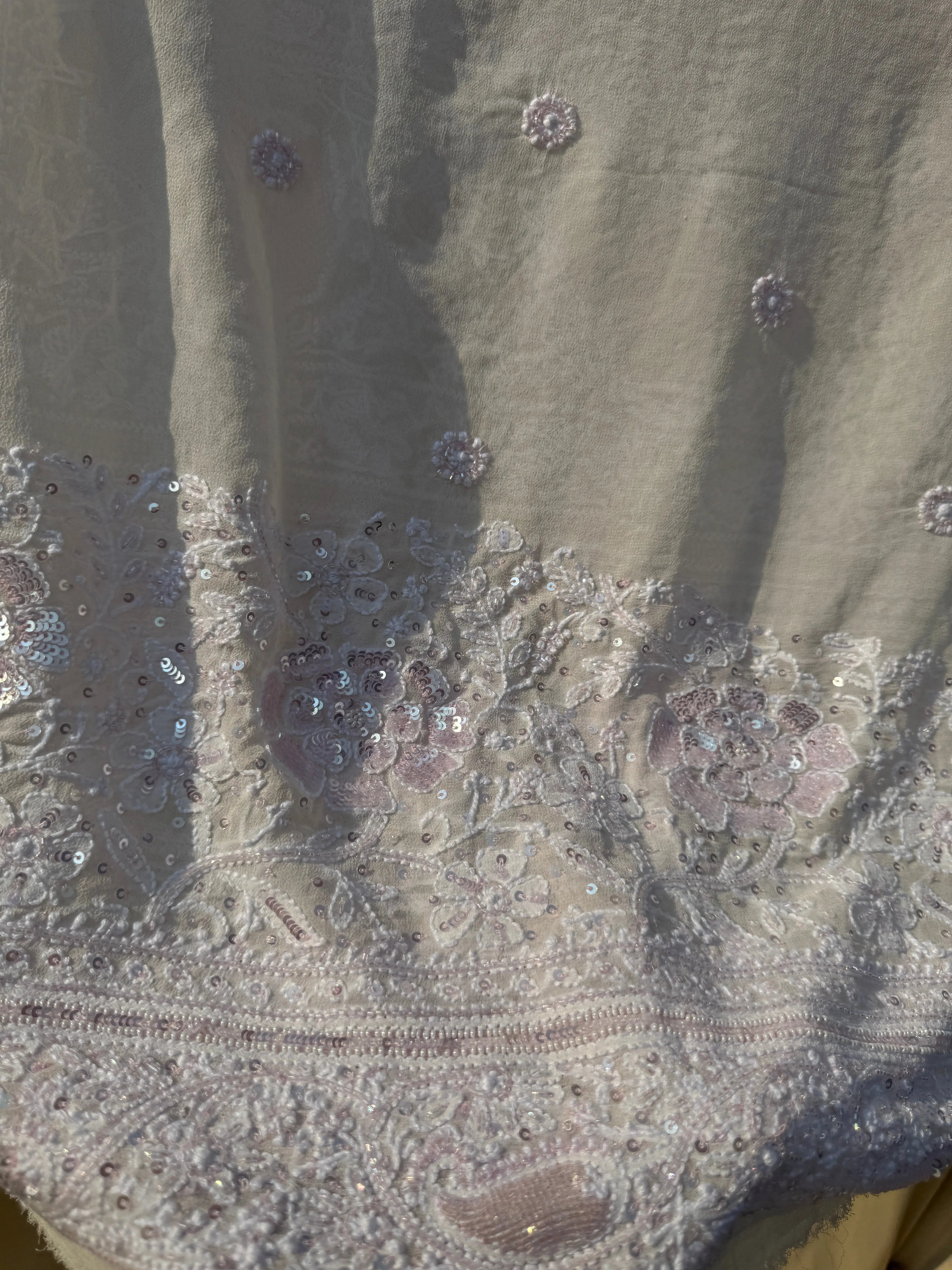 Pure Georgette Chikankari Saree ARIAA CHIKANKARI