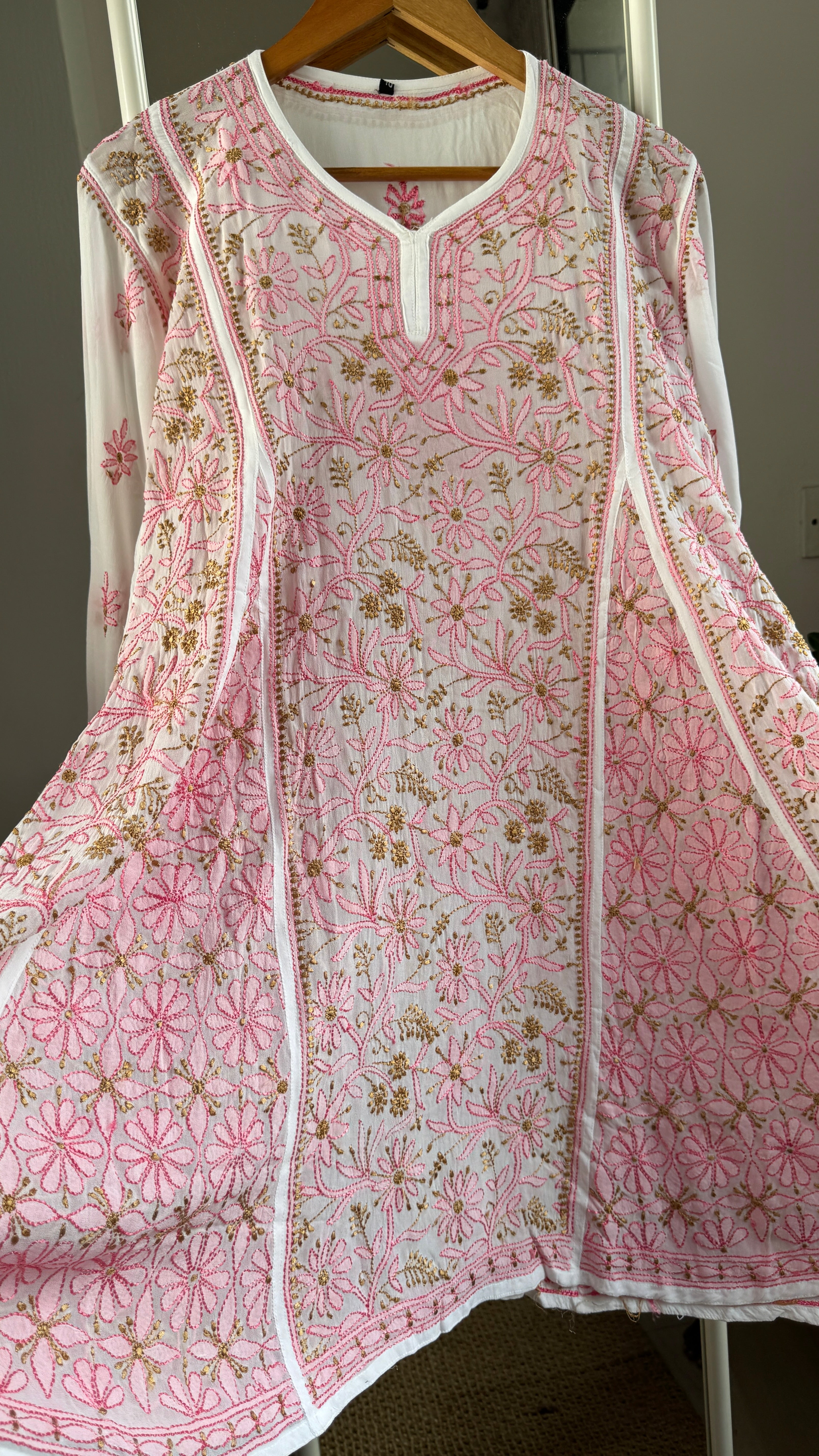 Viscose Chikankari Short Anarkali - Multi Colour - Sahar Collection