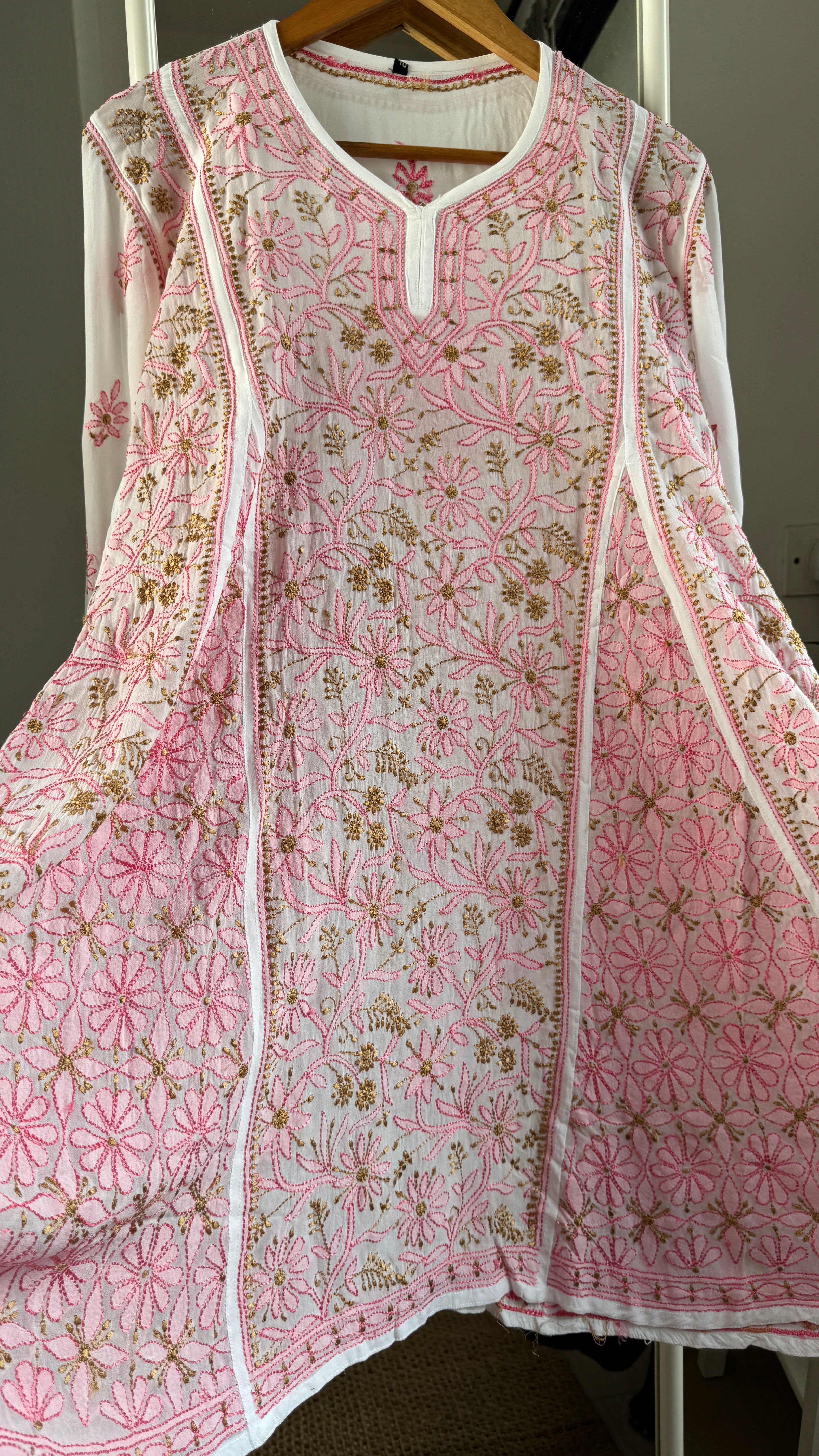Viscose Chikankari Short Anarkali - Multi Colour - Sahar Collection