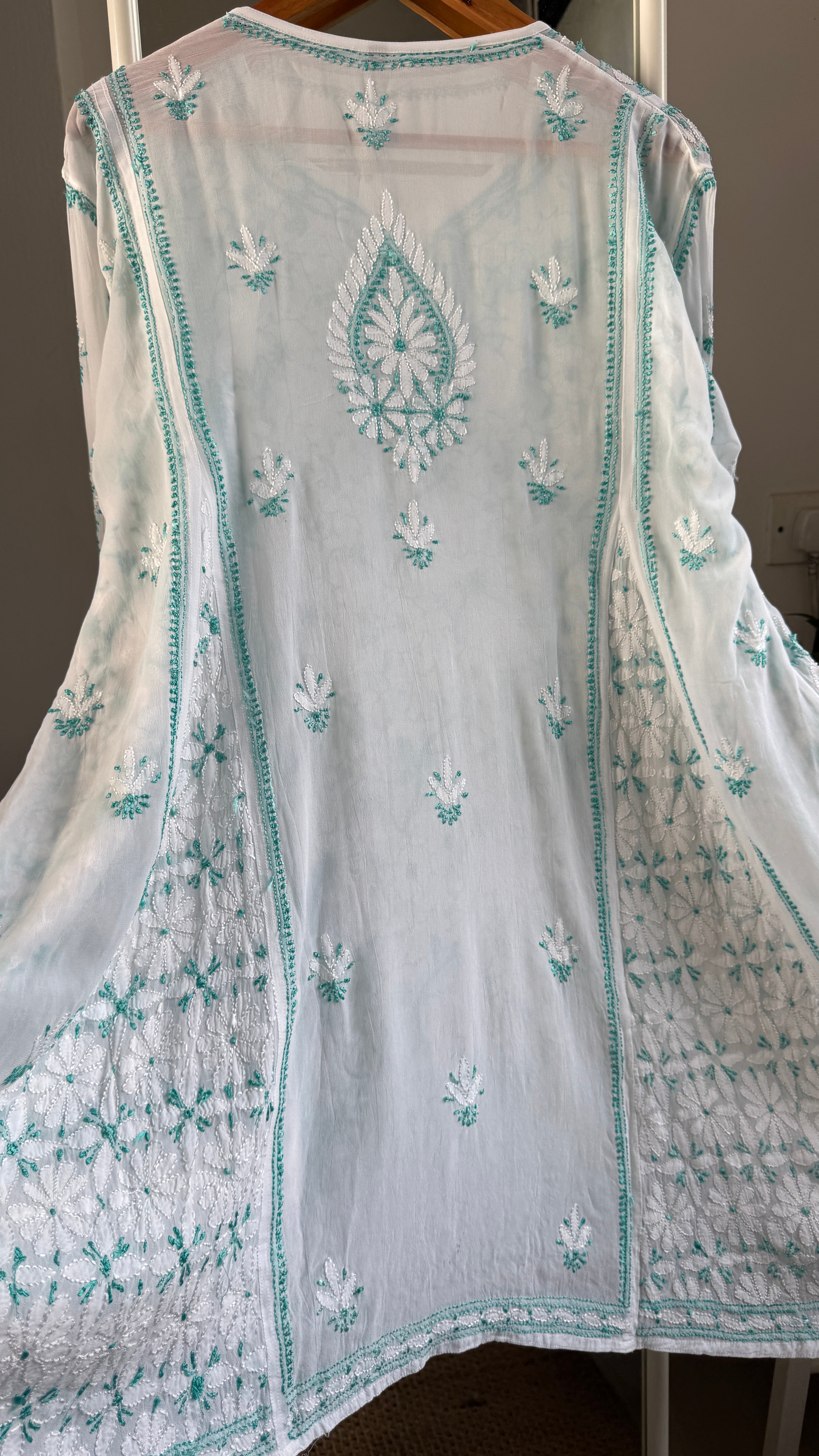 Viscose Chikankari Short Anarkali - Multi Colour - Sahar Collection