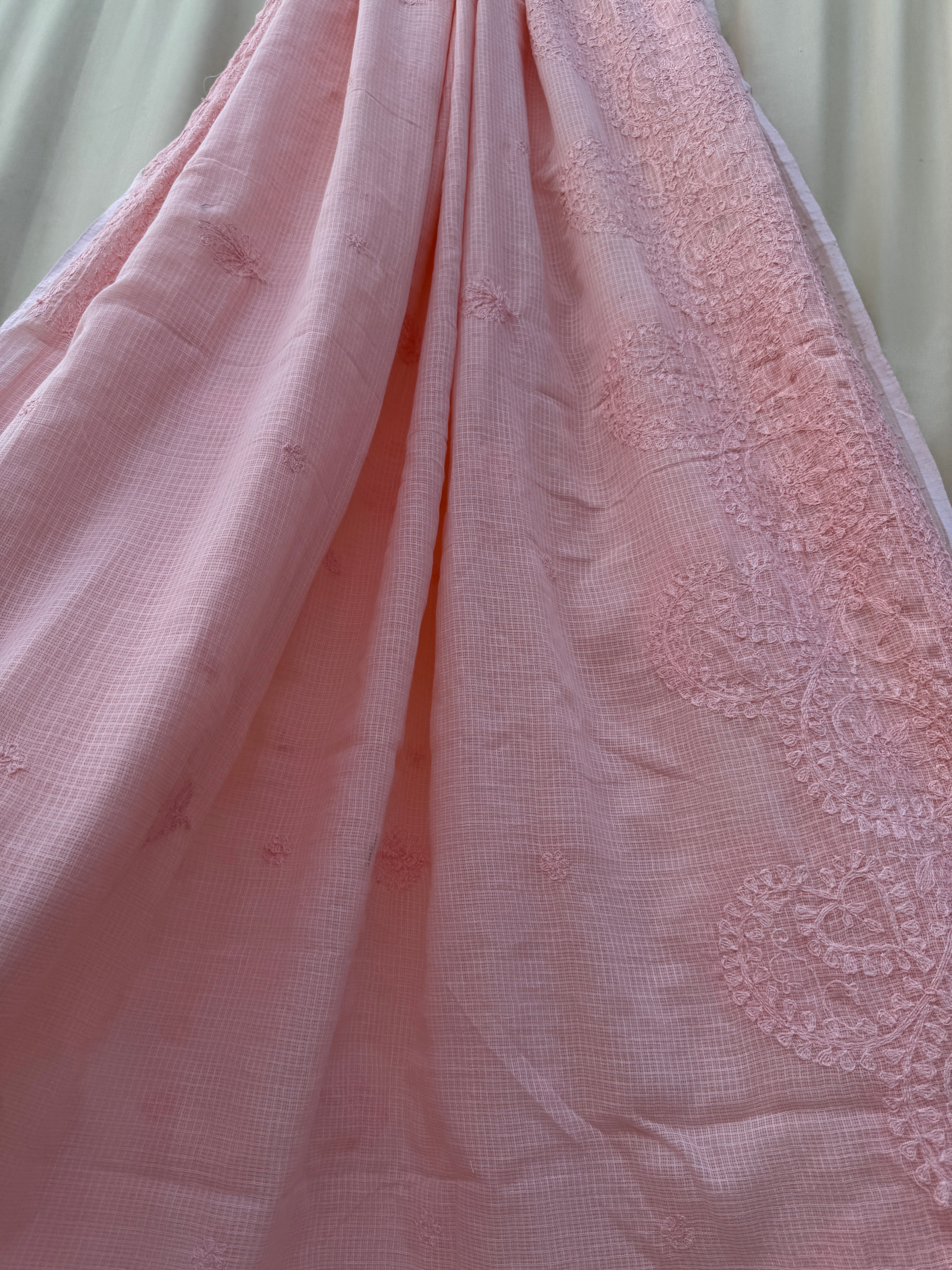 Kota Chikankari saree in Peach
