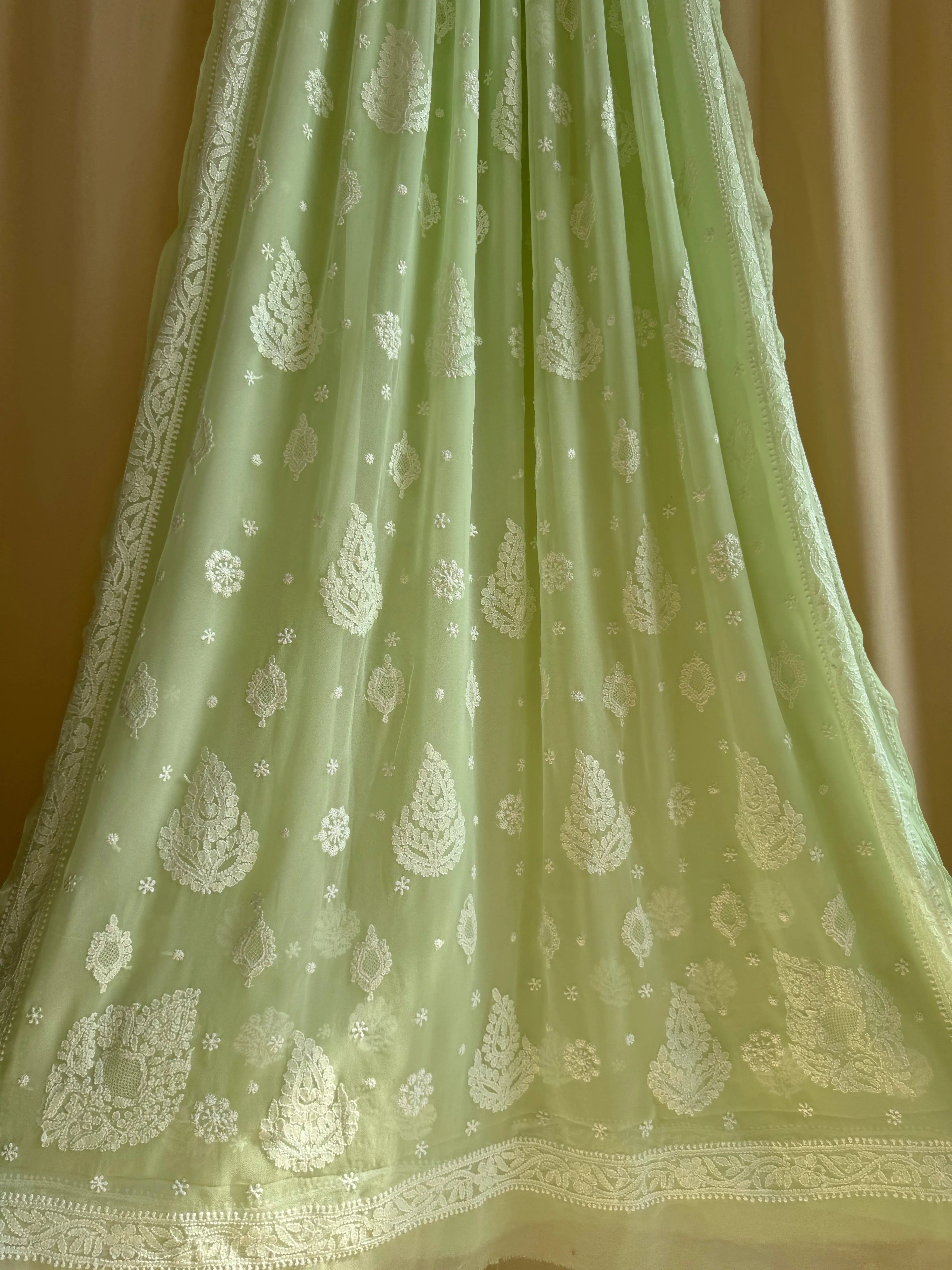 Georgette Chikankari saree in ARIAA CHIKANKARI