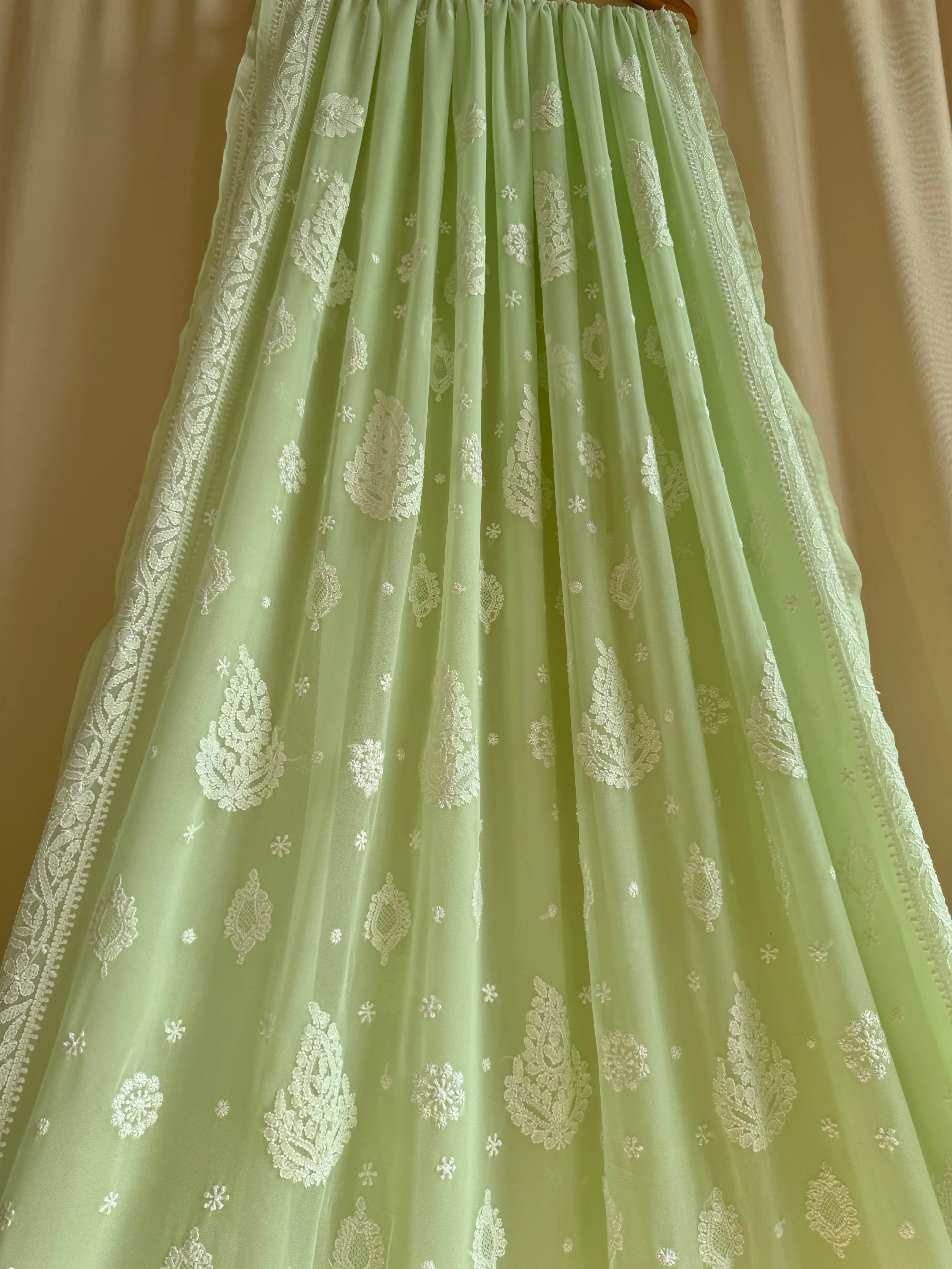 Georgette Chikankari saree in ARIAA CHIKANKARI