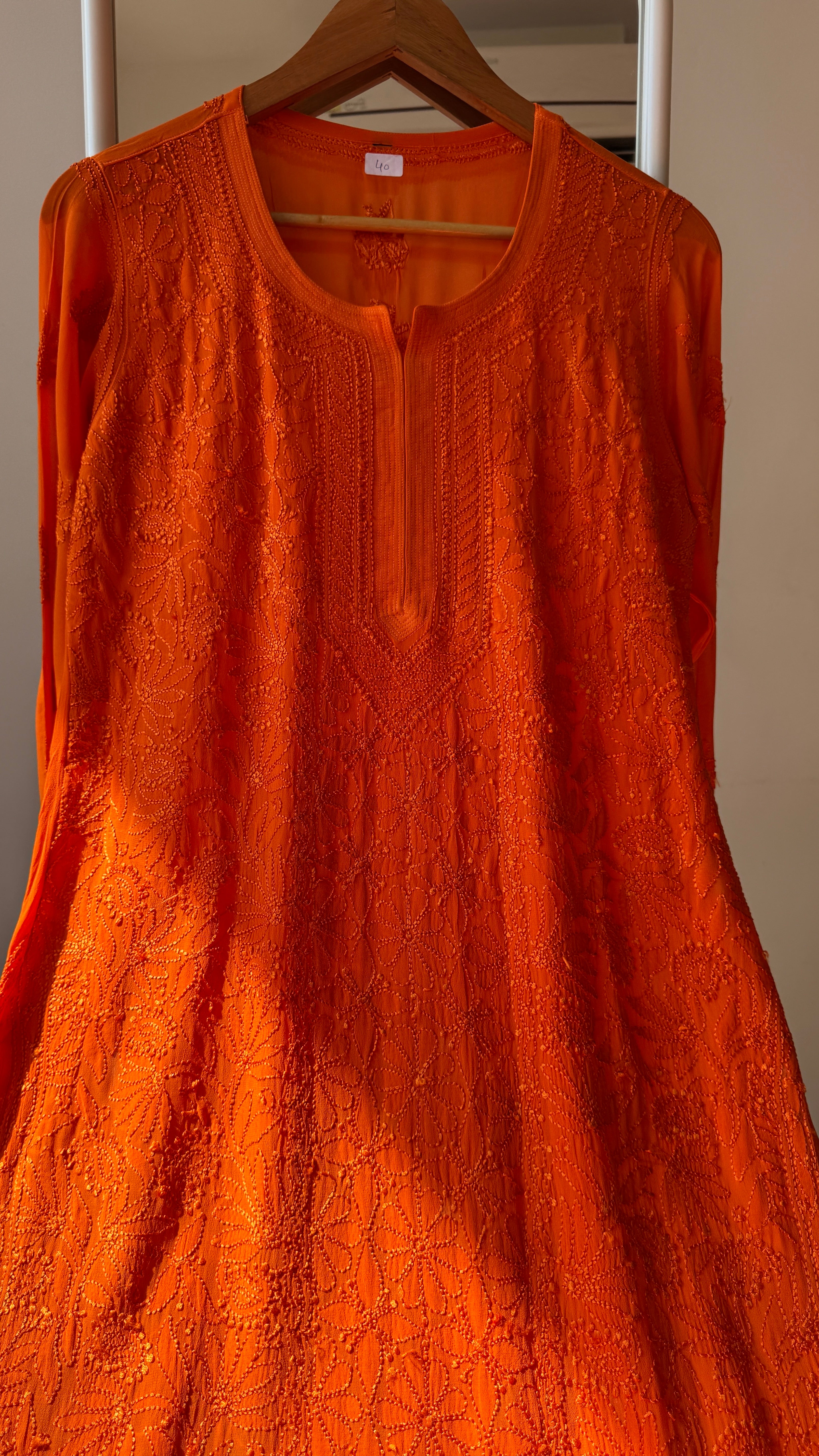 Viscose Kurti - Orange