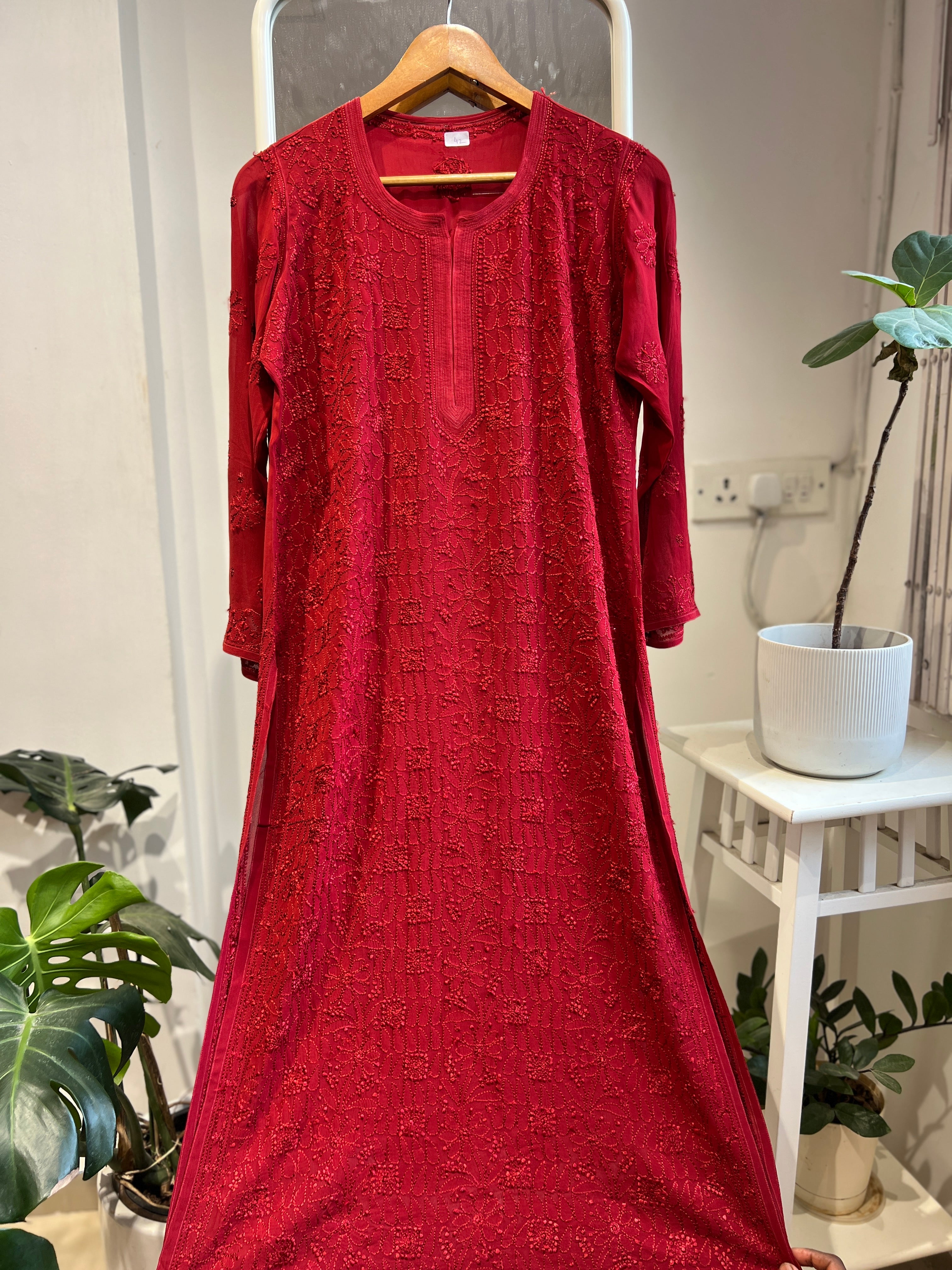 Viscose Kurti - Maroon