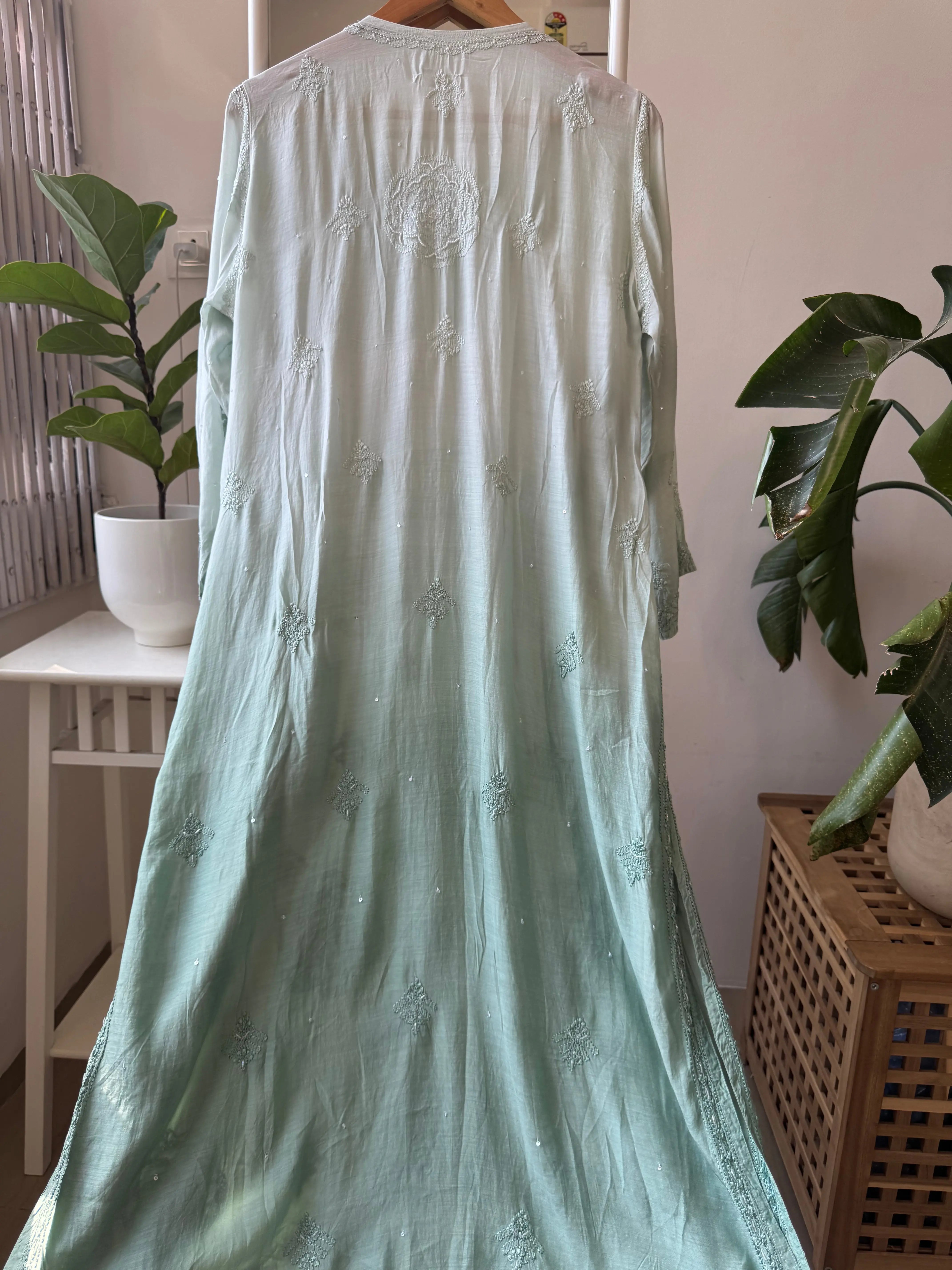 Muslin Chikankari Kurti with Pearl Work - Tiffany ARIAA CHIKANKARI