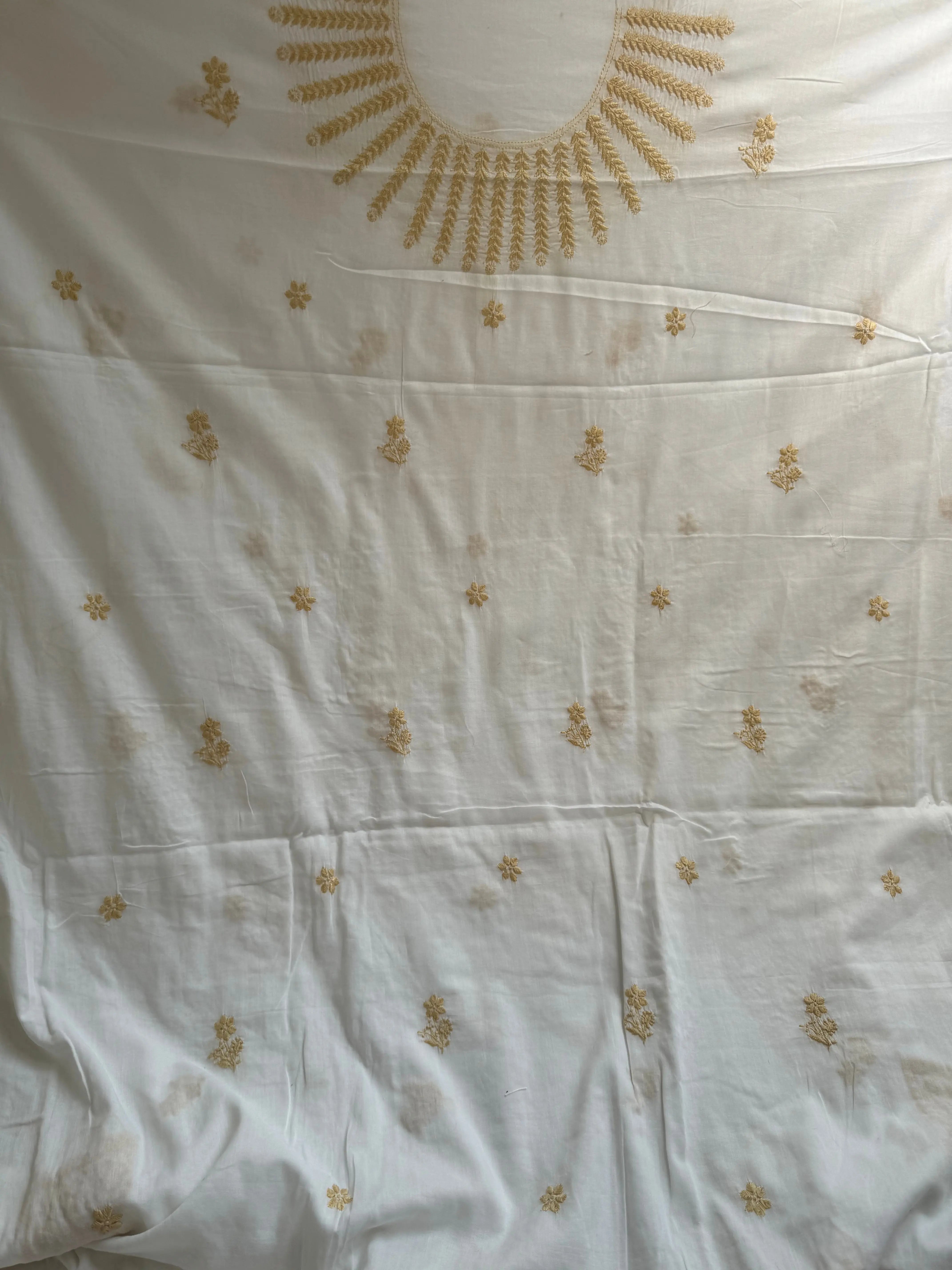 Mul cotton -Unstitched set - Kurti with Dupatta - ARIAA CHIKANKARI ARIAA CHIKANKARI