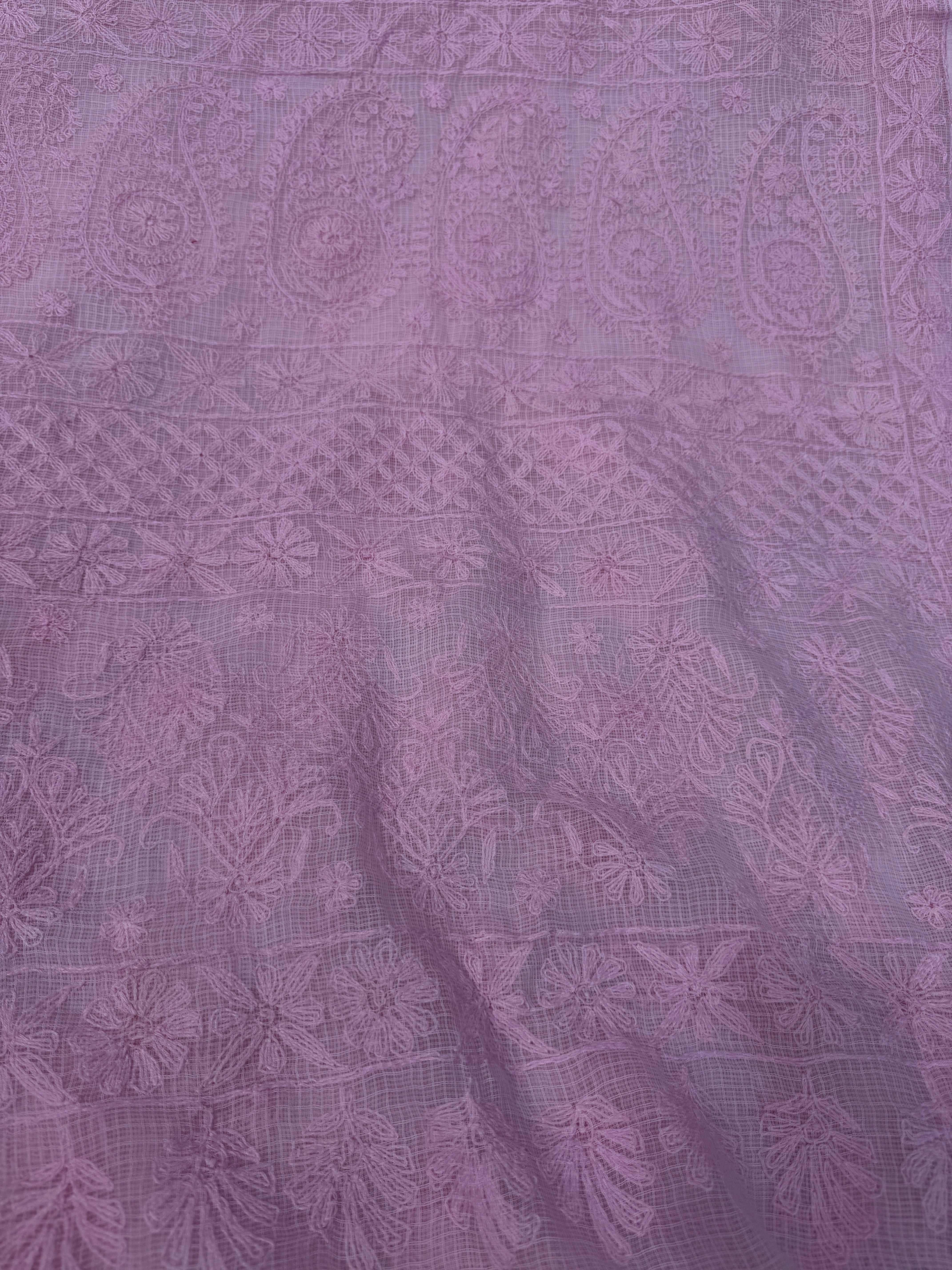 Kota Chikankari saree in Pink