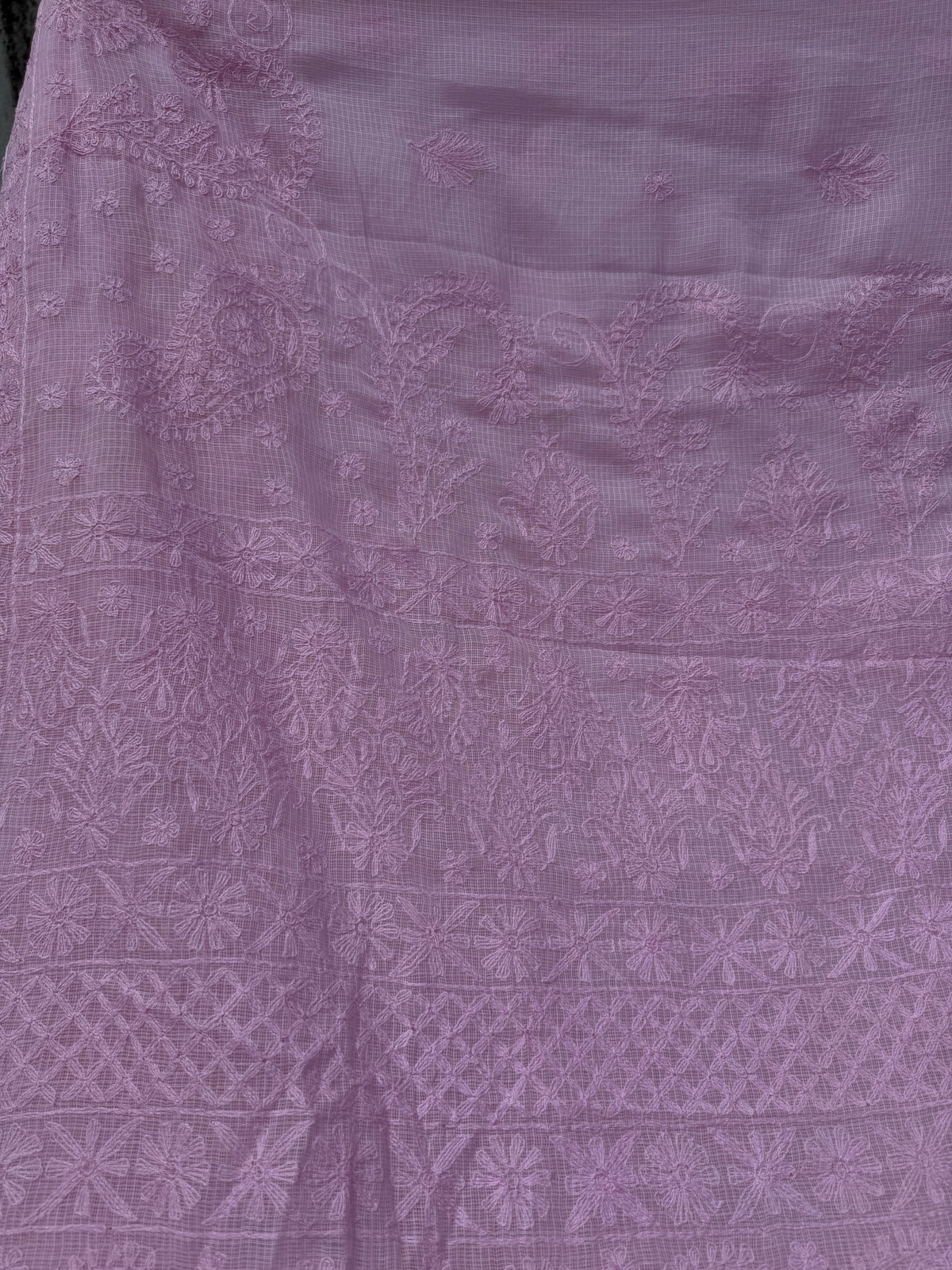 Kota Chikankari saree in Pink