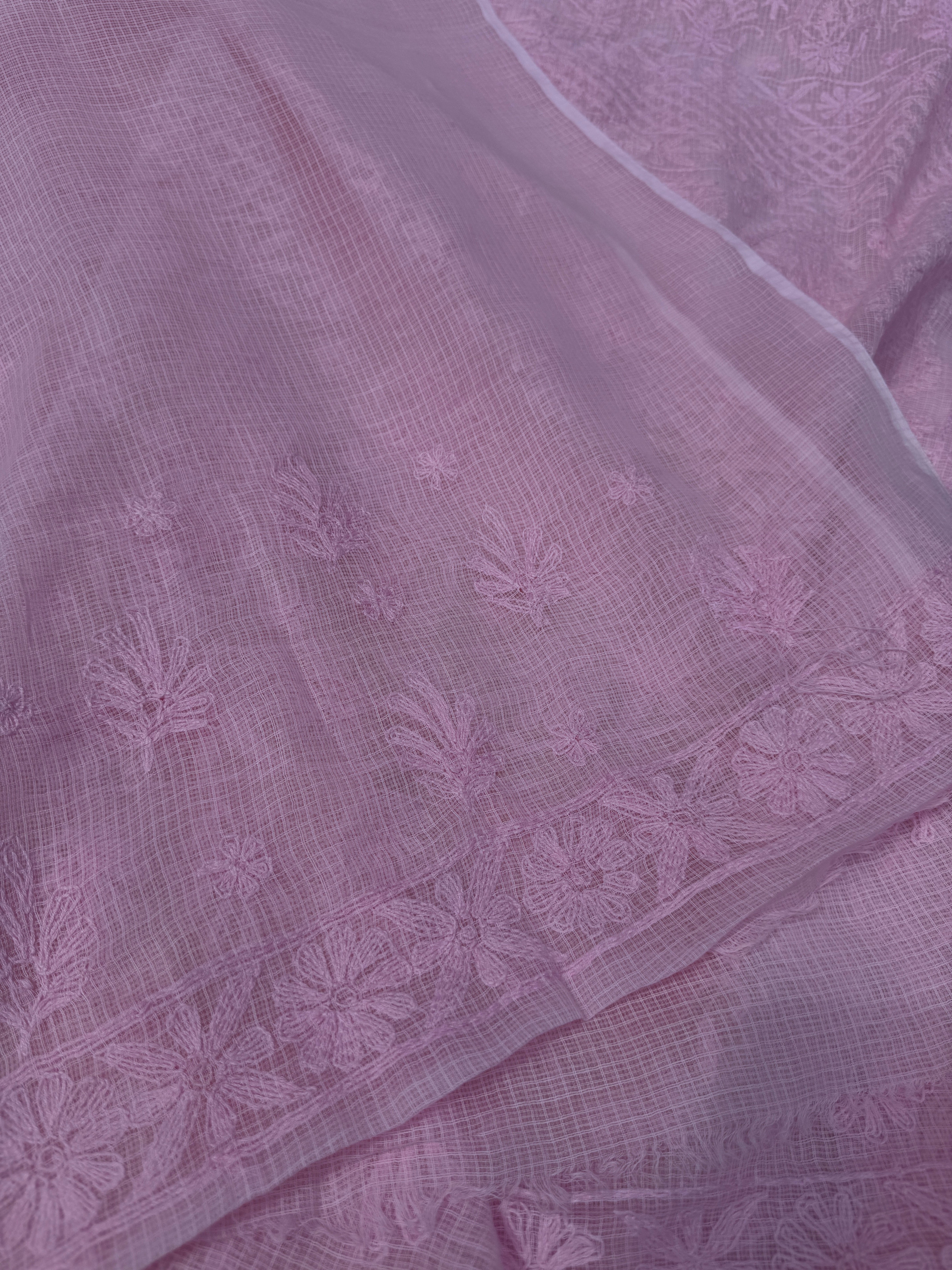 Kota Chikankari saree in Pink
