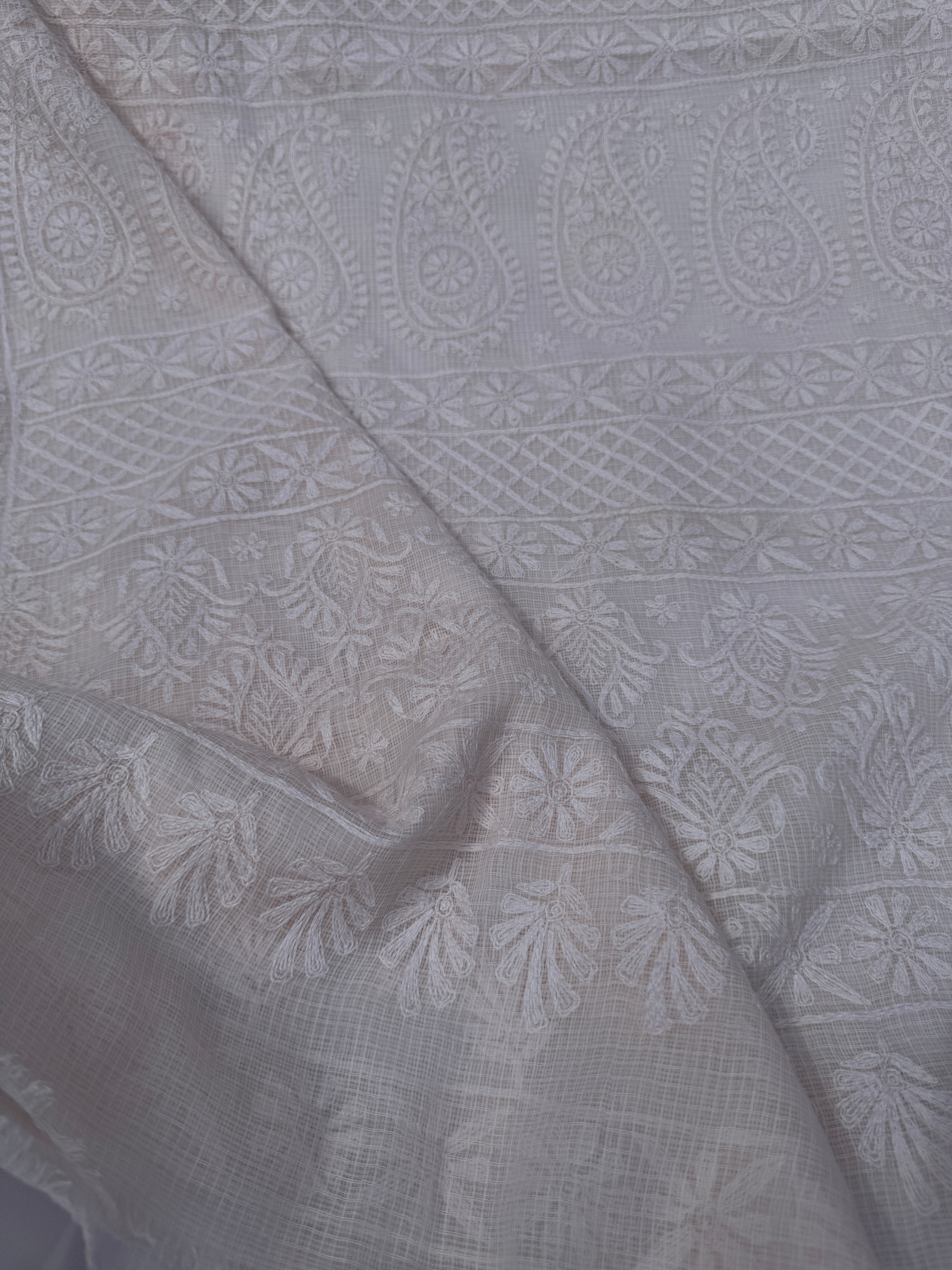 Kota Chikankari saree in Pale pink