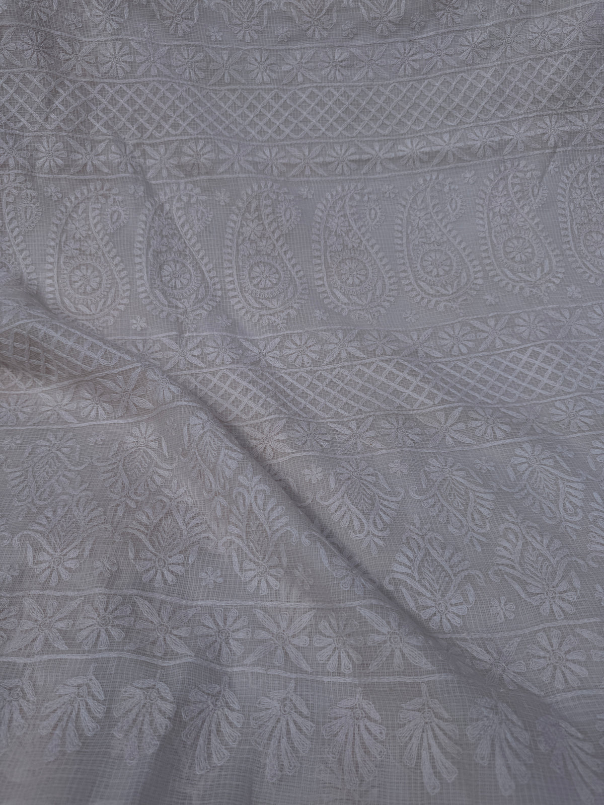Kota Chikankari saree in Pale pink