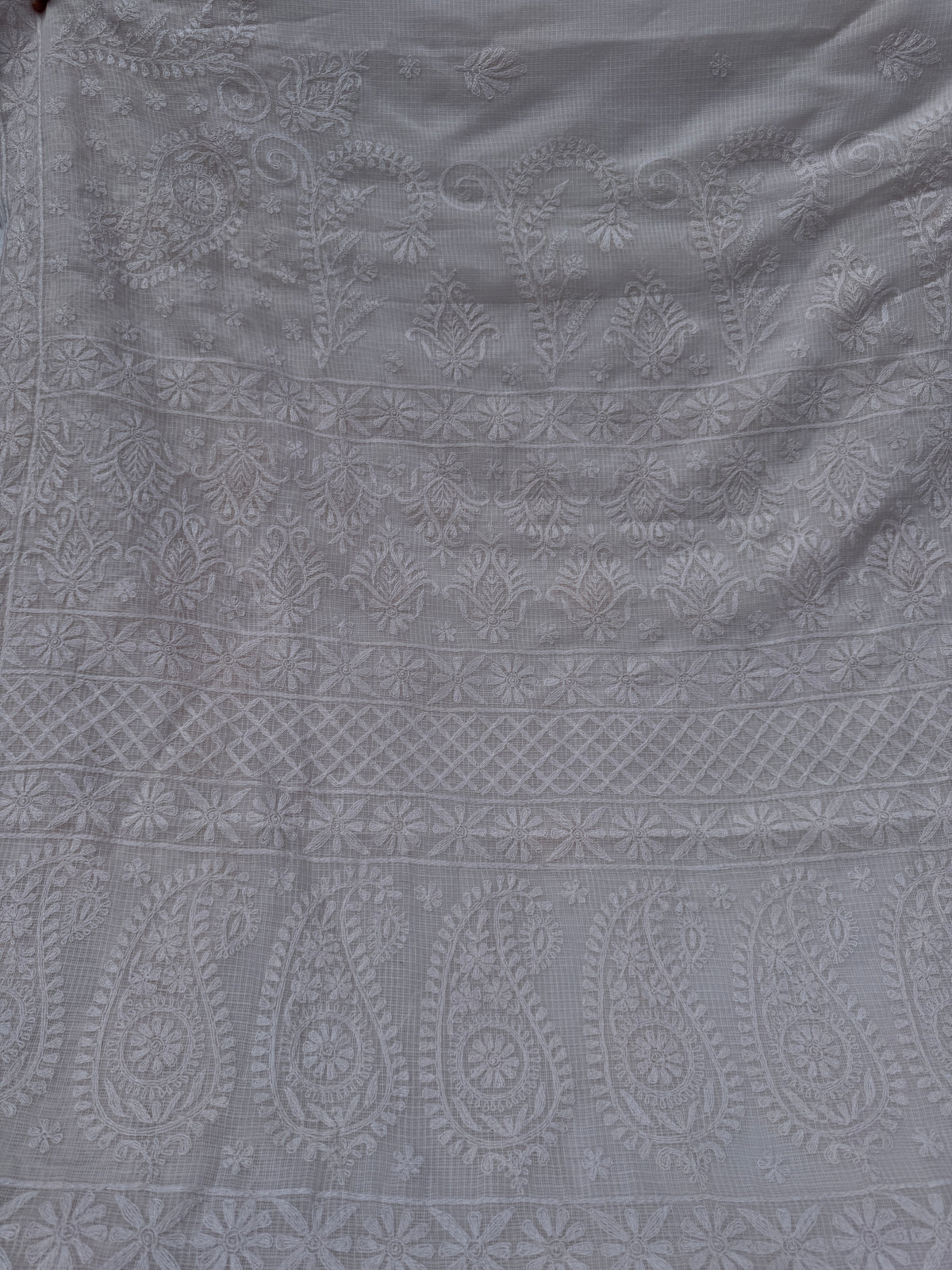 Kota Chikankari saree in Pale pink