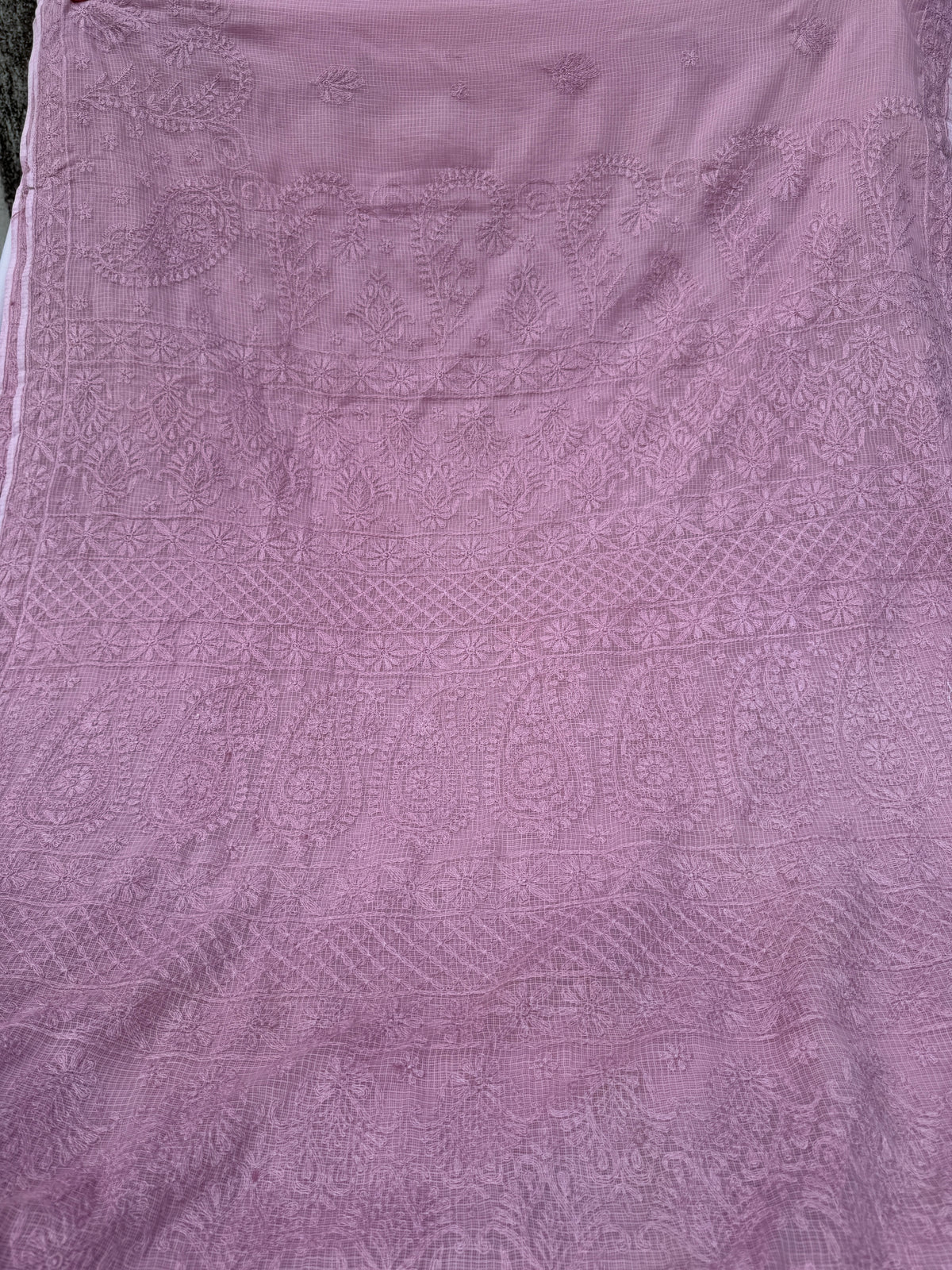 Kota Chikankari saree in Pink