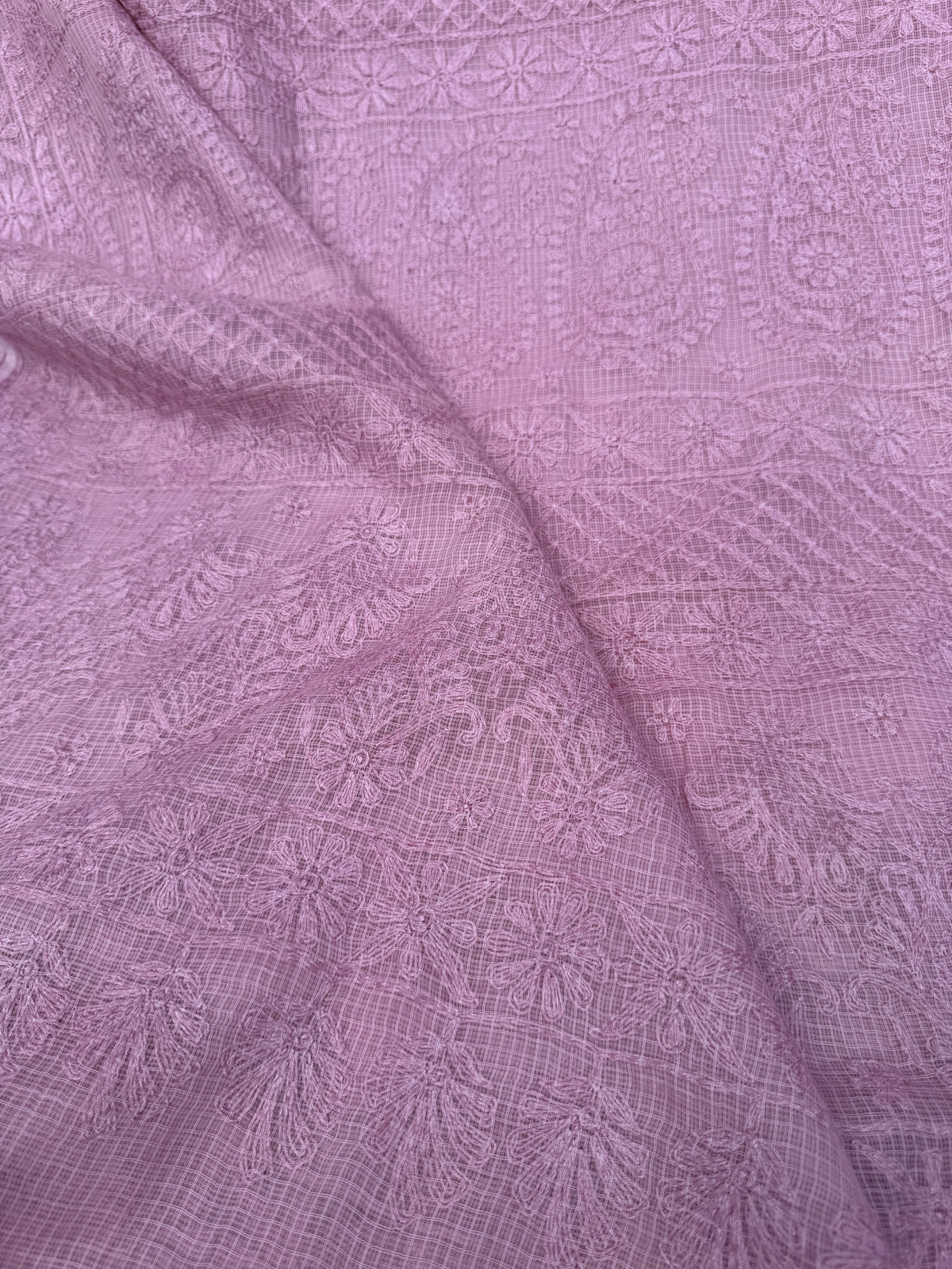 Kota Chikankari saree in Mauve