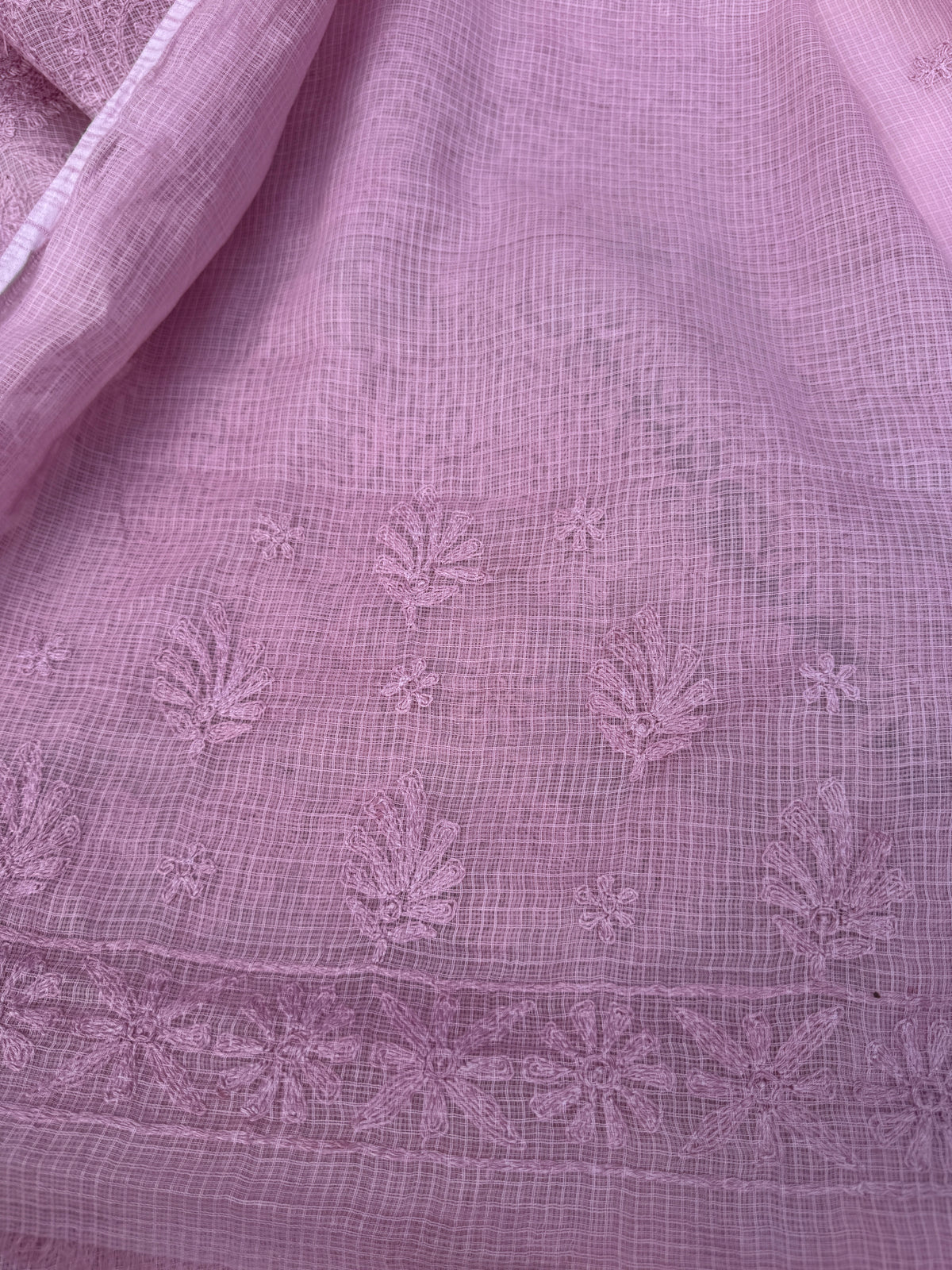 Kota Chikankari saree in Mauve