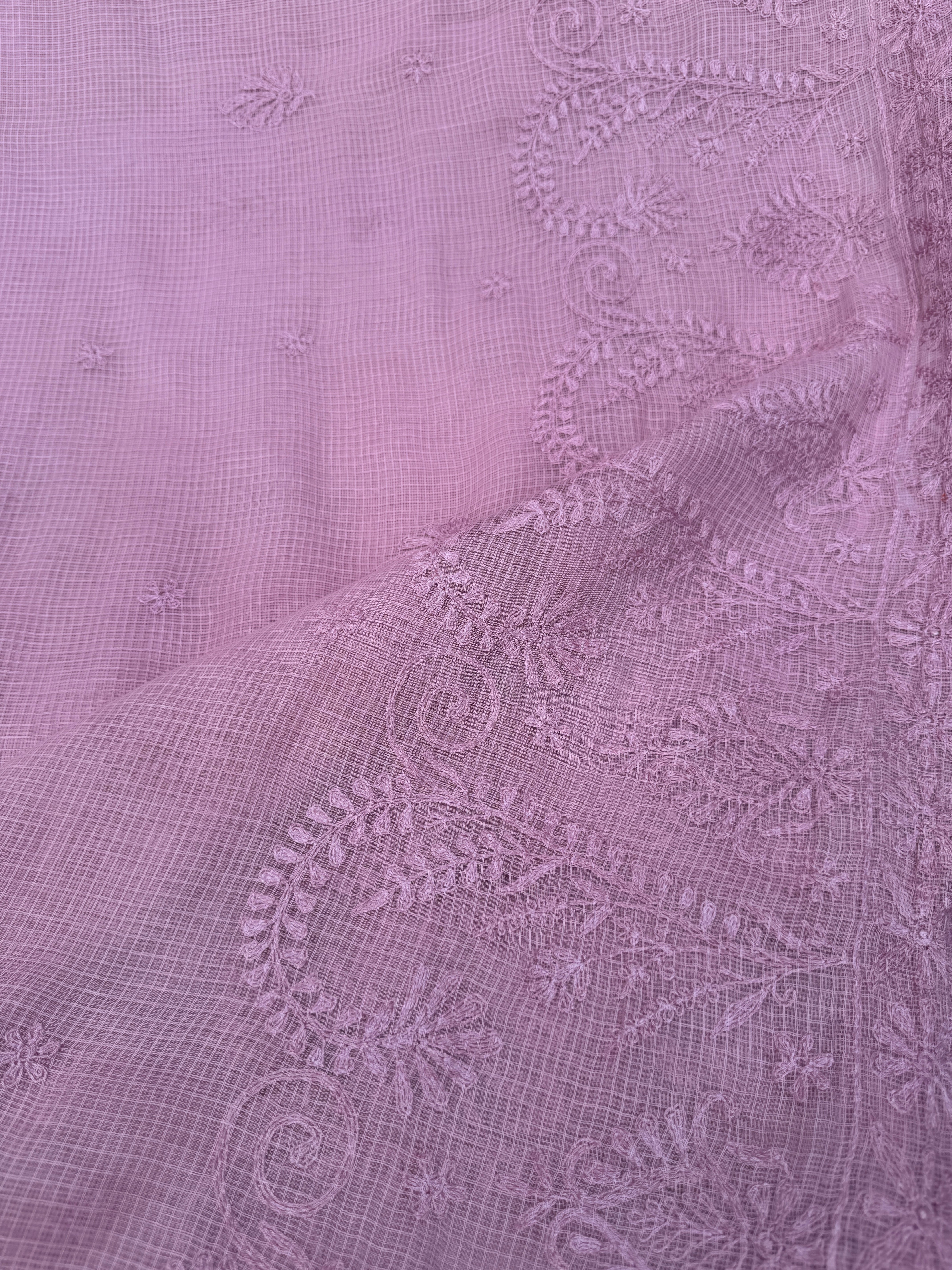 Kota Chikankari saree in Pink