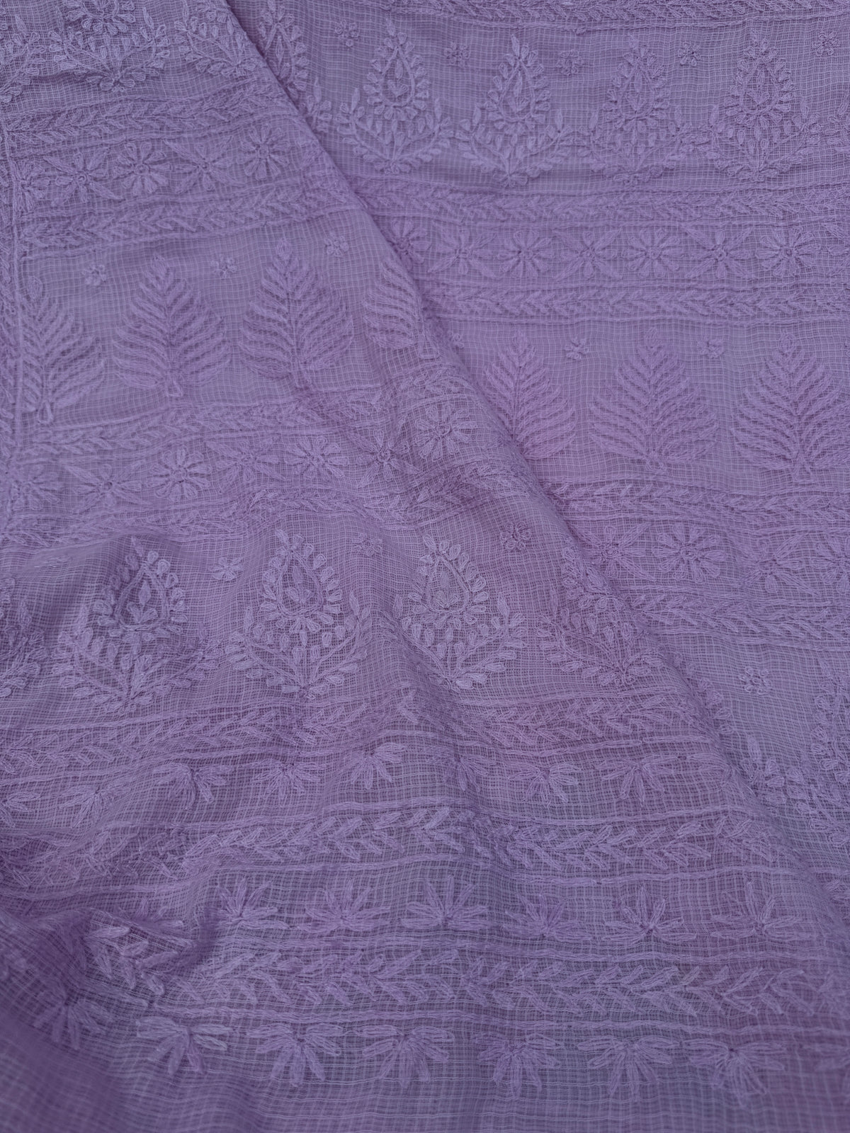 Kota Chikankari saree in Lilac