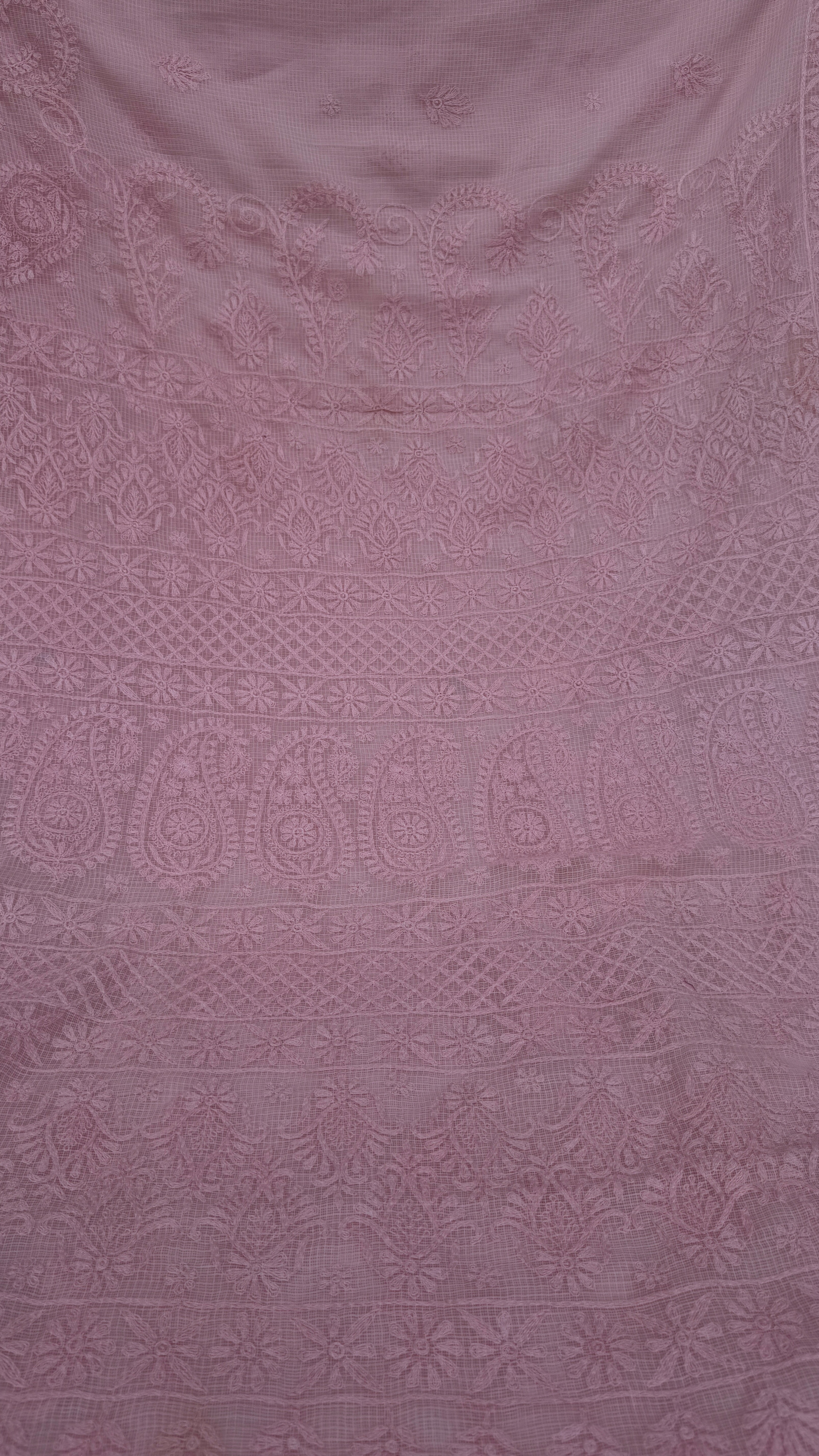 Kota Chikankari saree in Pink