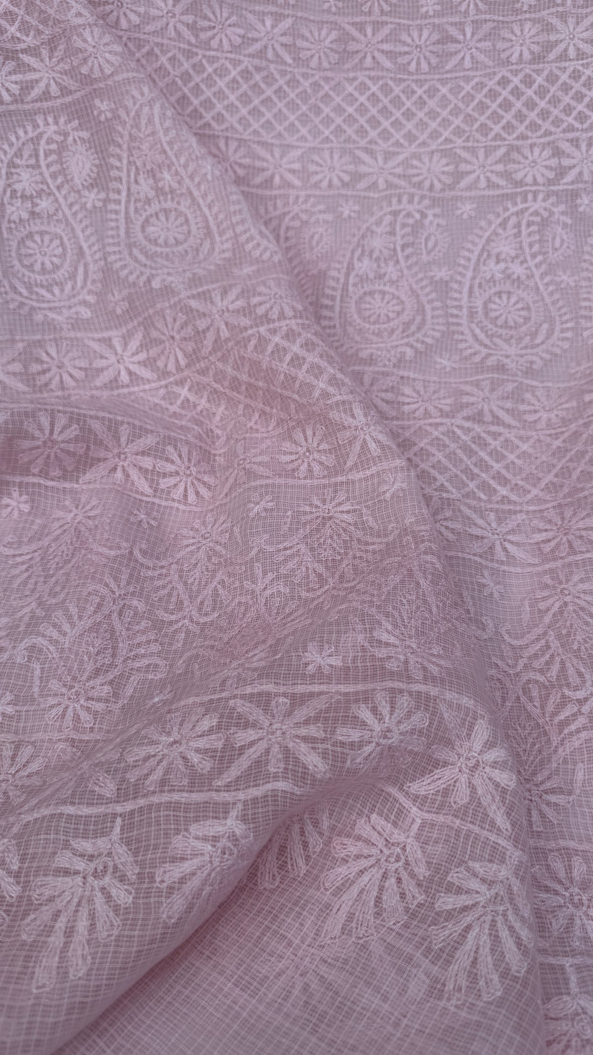 Kota Chikankari Pale Pink