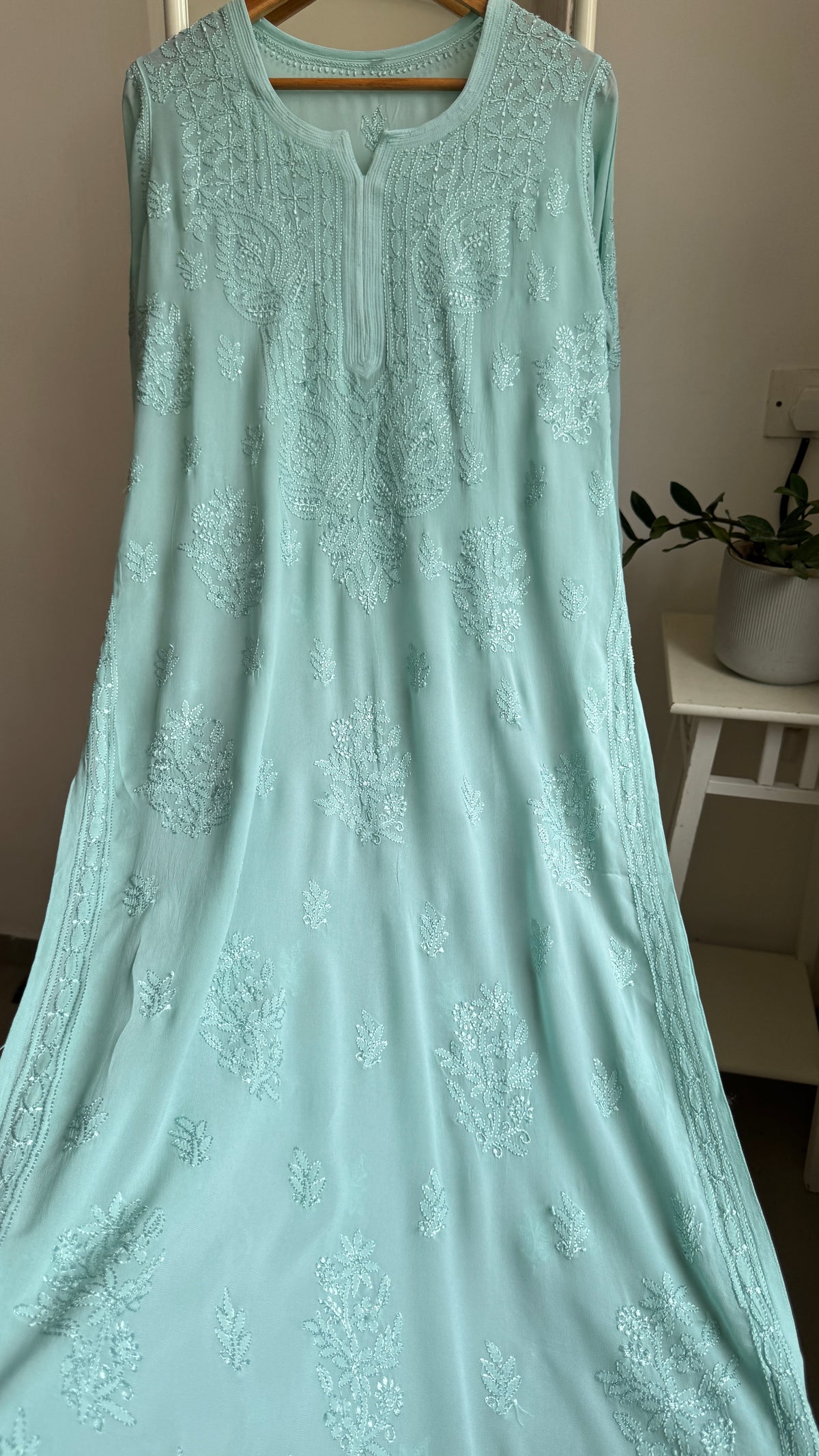 Viscose Kurti - Gala Booti- Green