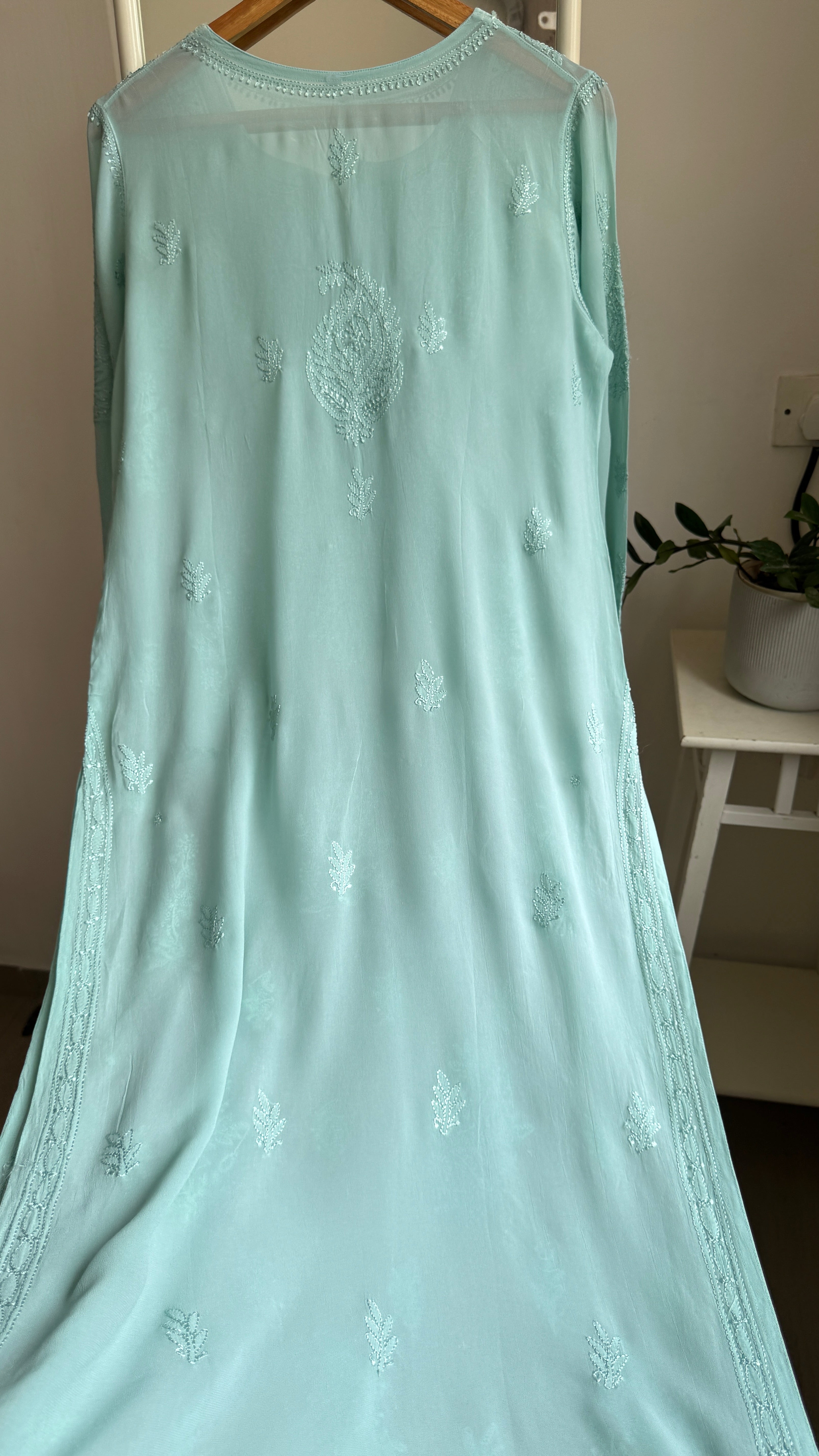 Viscose Kurti - Gala Booti- Green