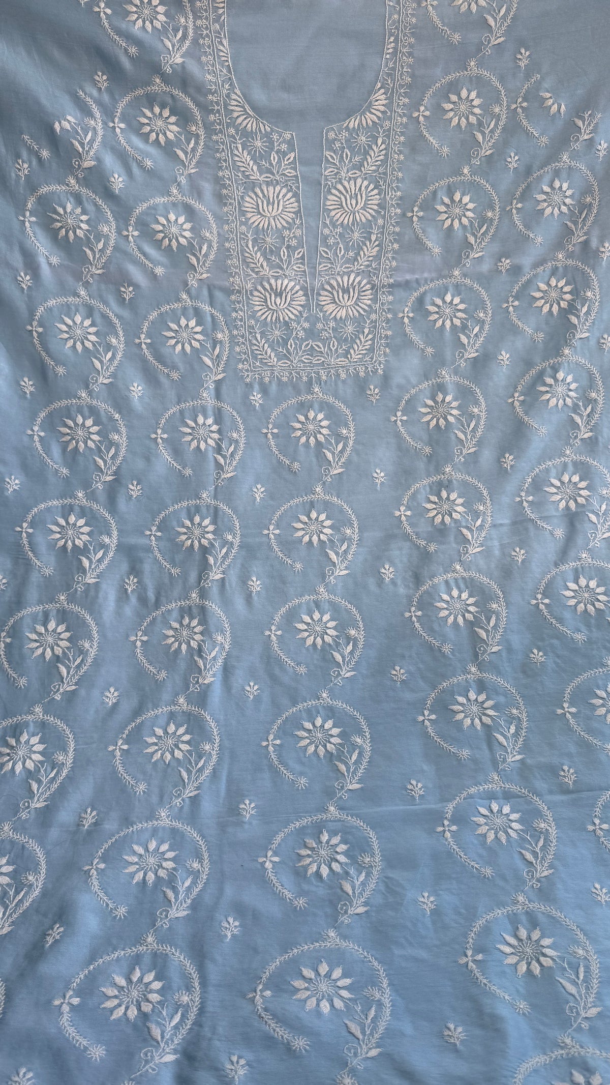 Chanderi Length with Dupatta - Blue