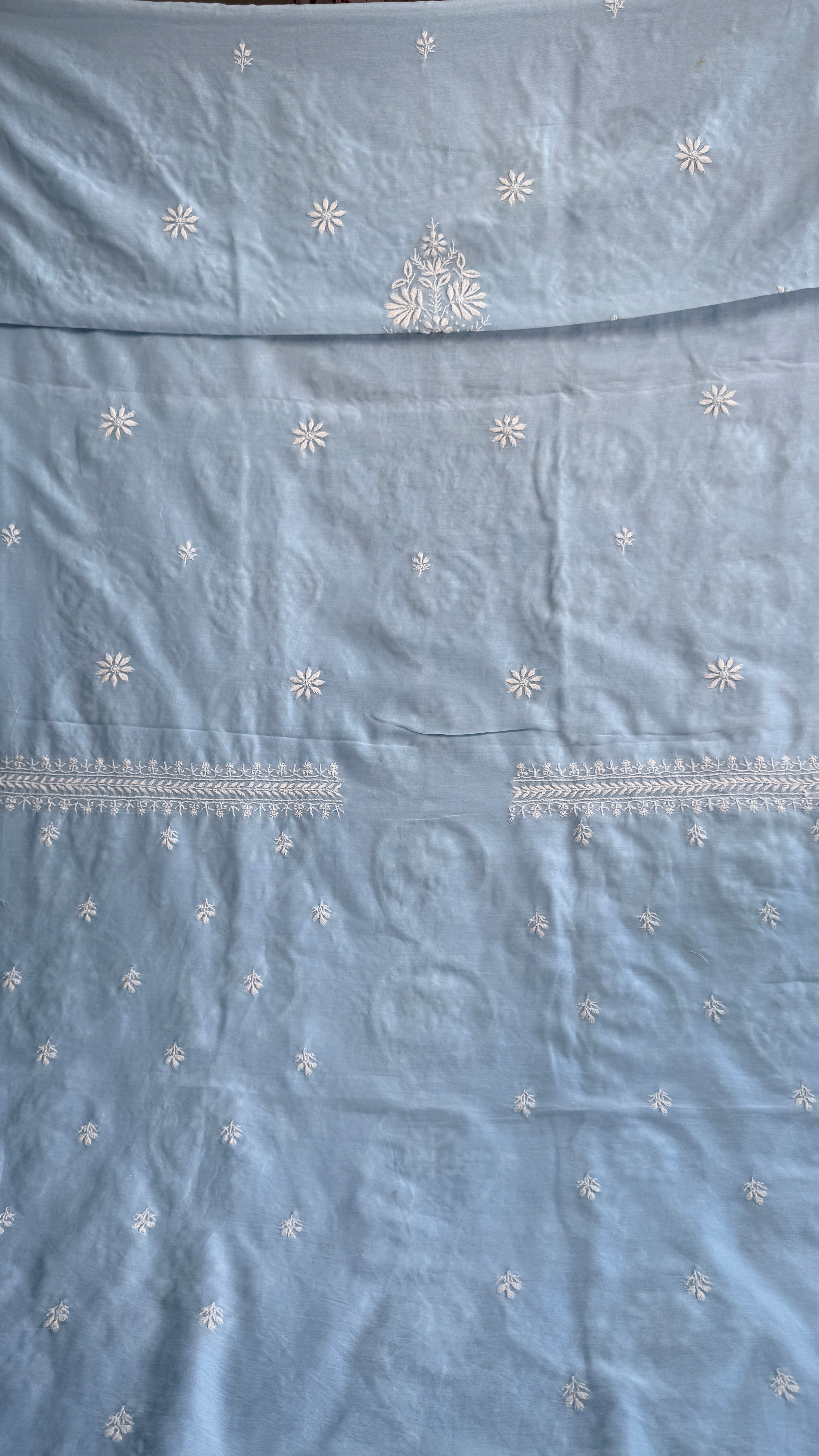 Chanderi Length with Dupatta - Blue