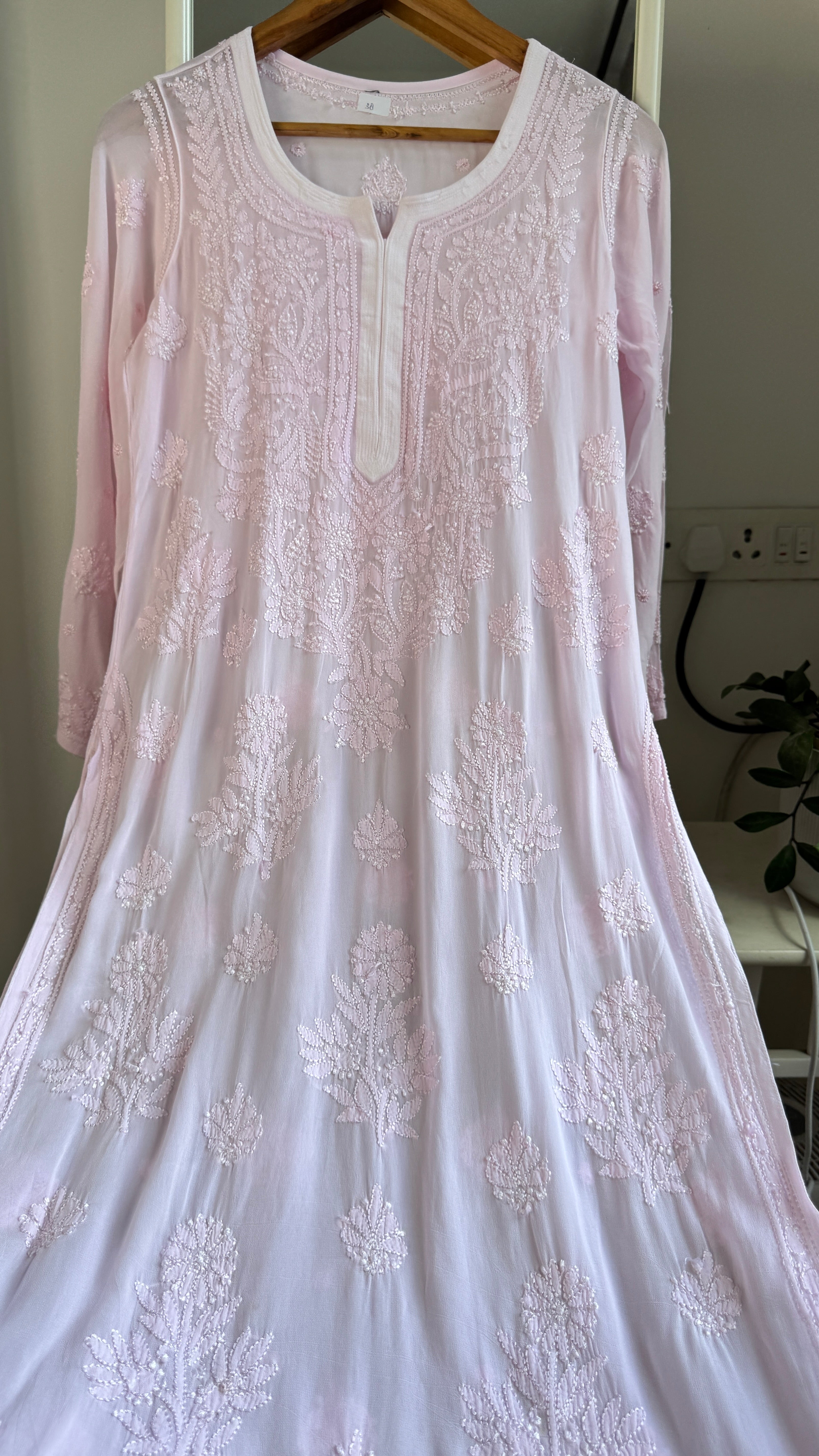 Viscose Kurti - Gala Booti- Pink