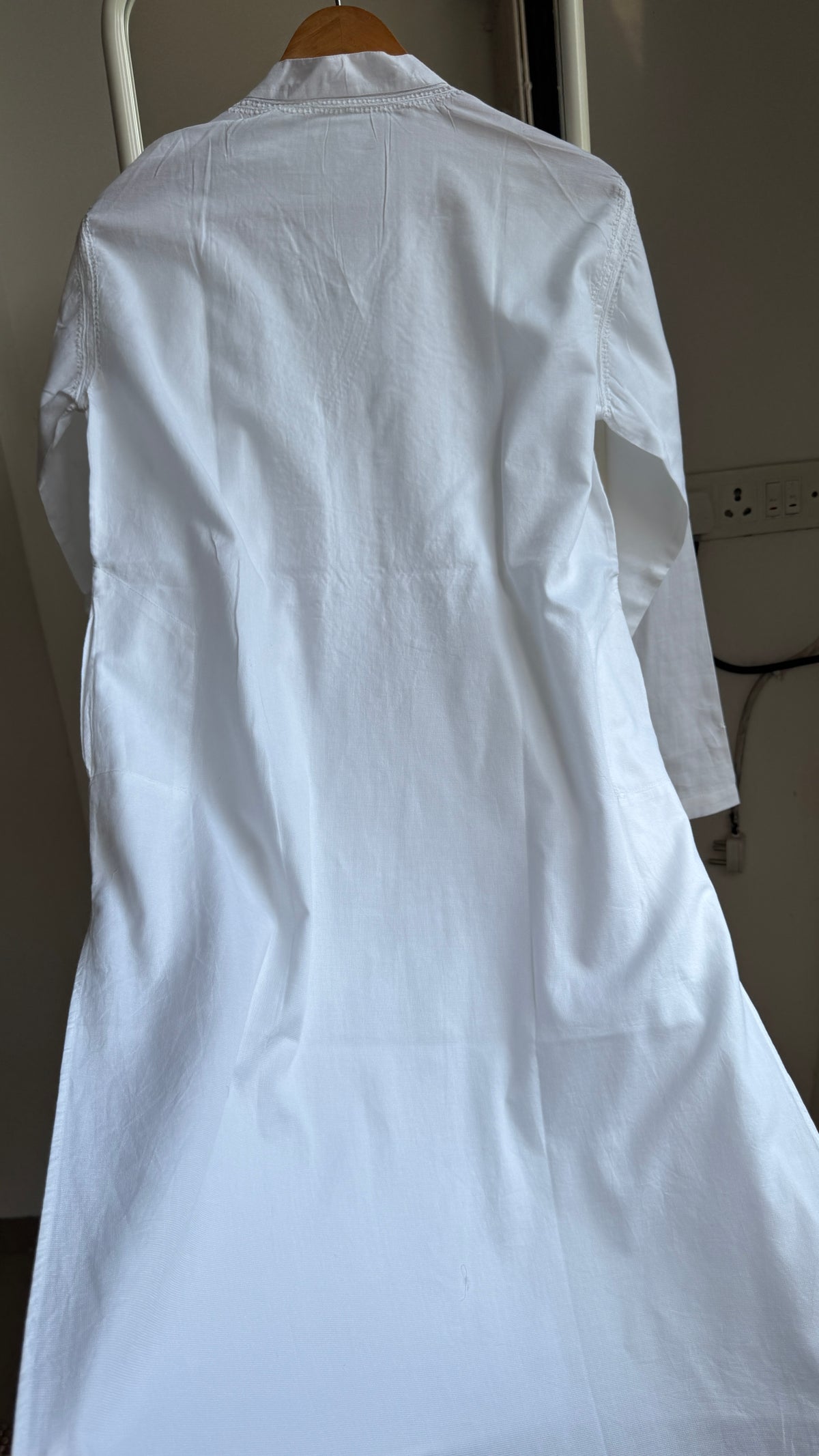 Cotton Chikankari Kurta - White - Men's Collection
