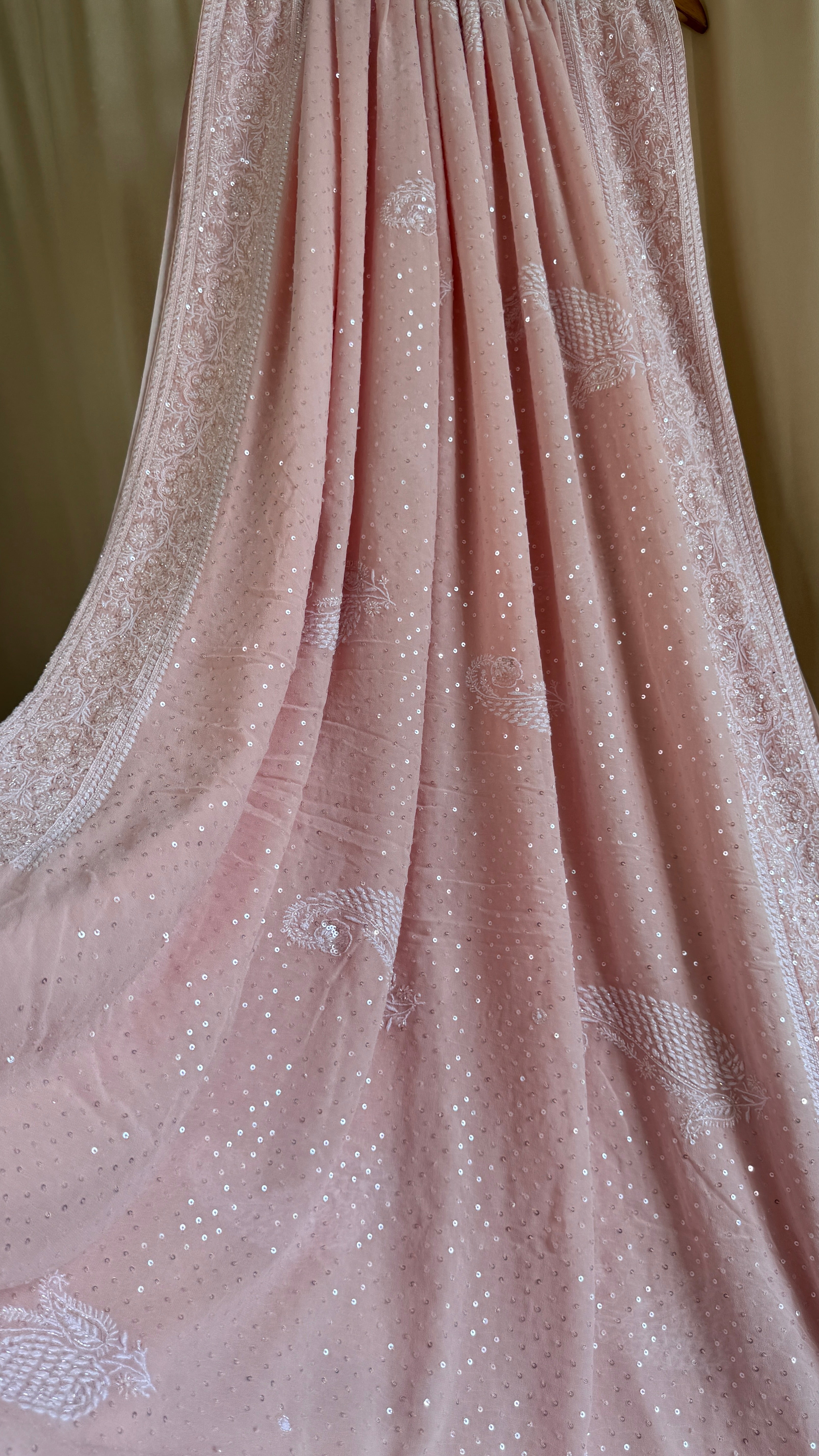 Pure Georgette Chikankari Saree