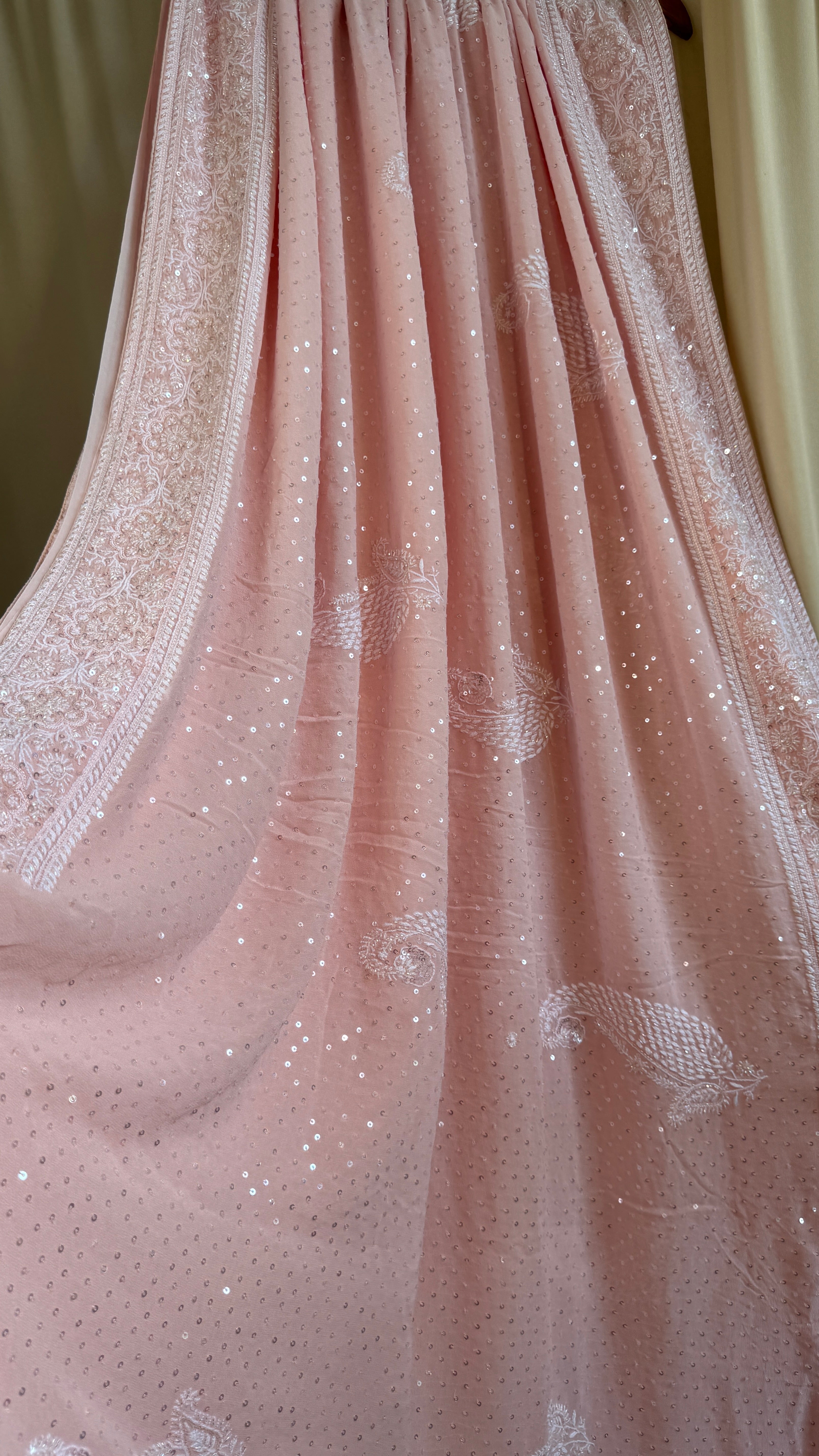 Pure Georgette Chikankari Saree