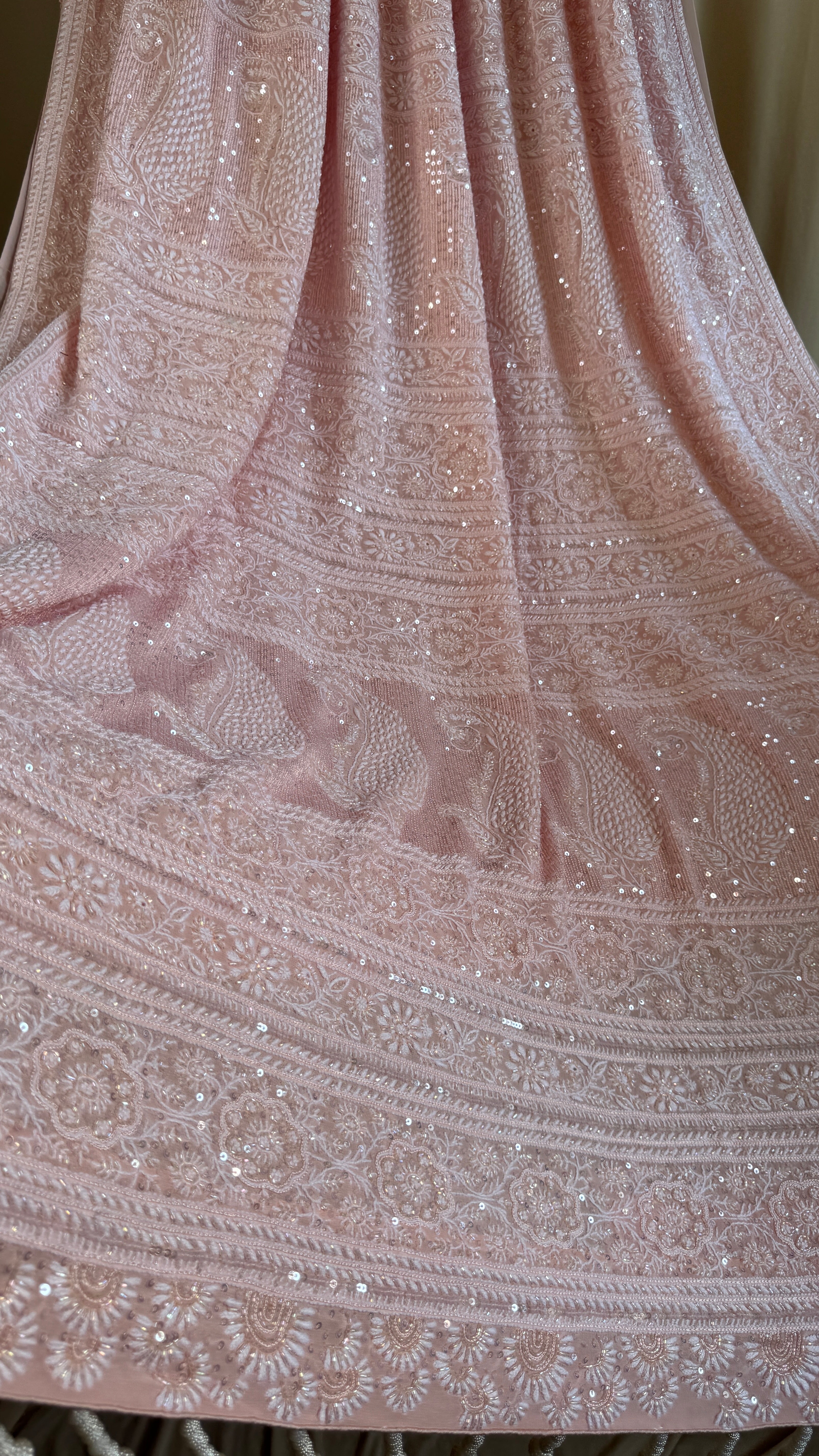 Pure Georgette Chikankari Saree