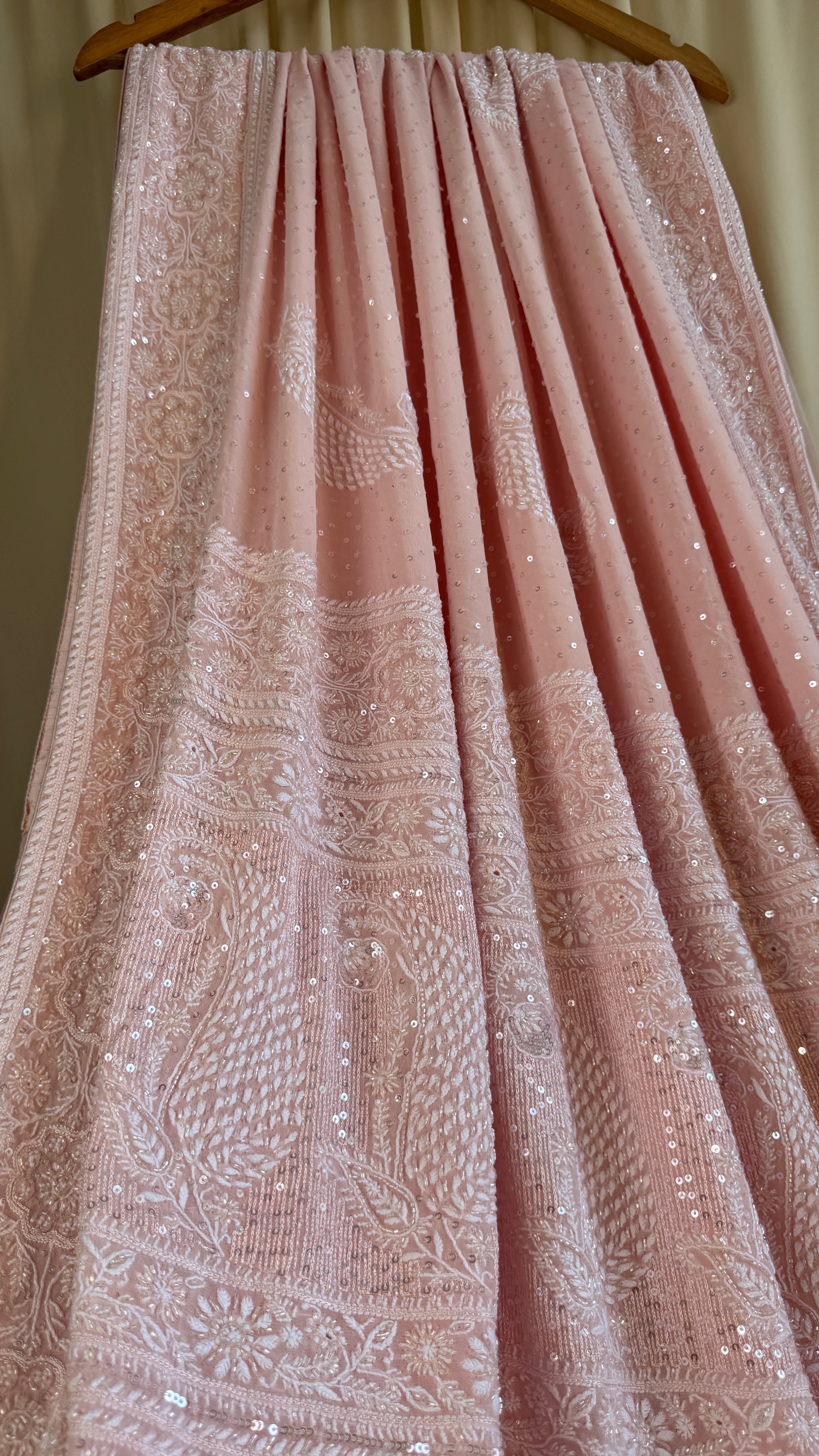 Pure Georgette Chikankari Saree