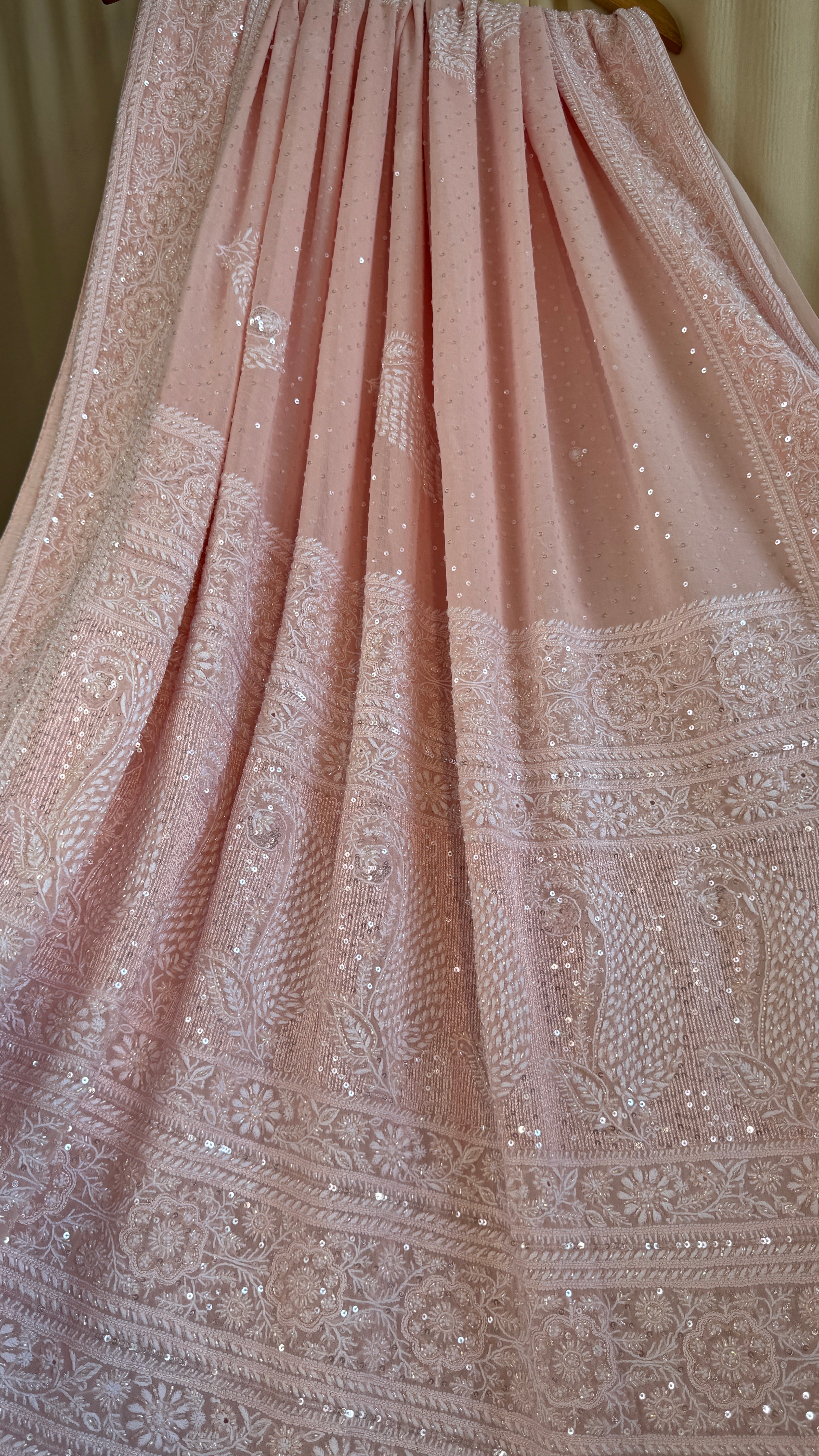 Pure Georgette Chikankari Saree