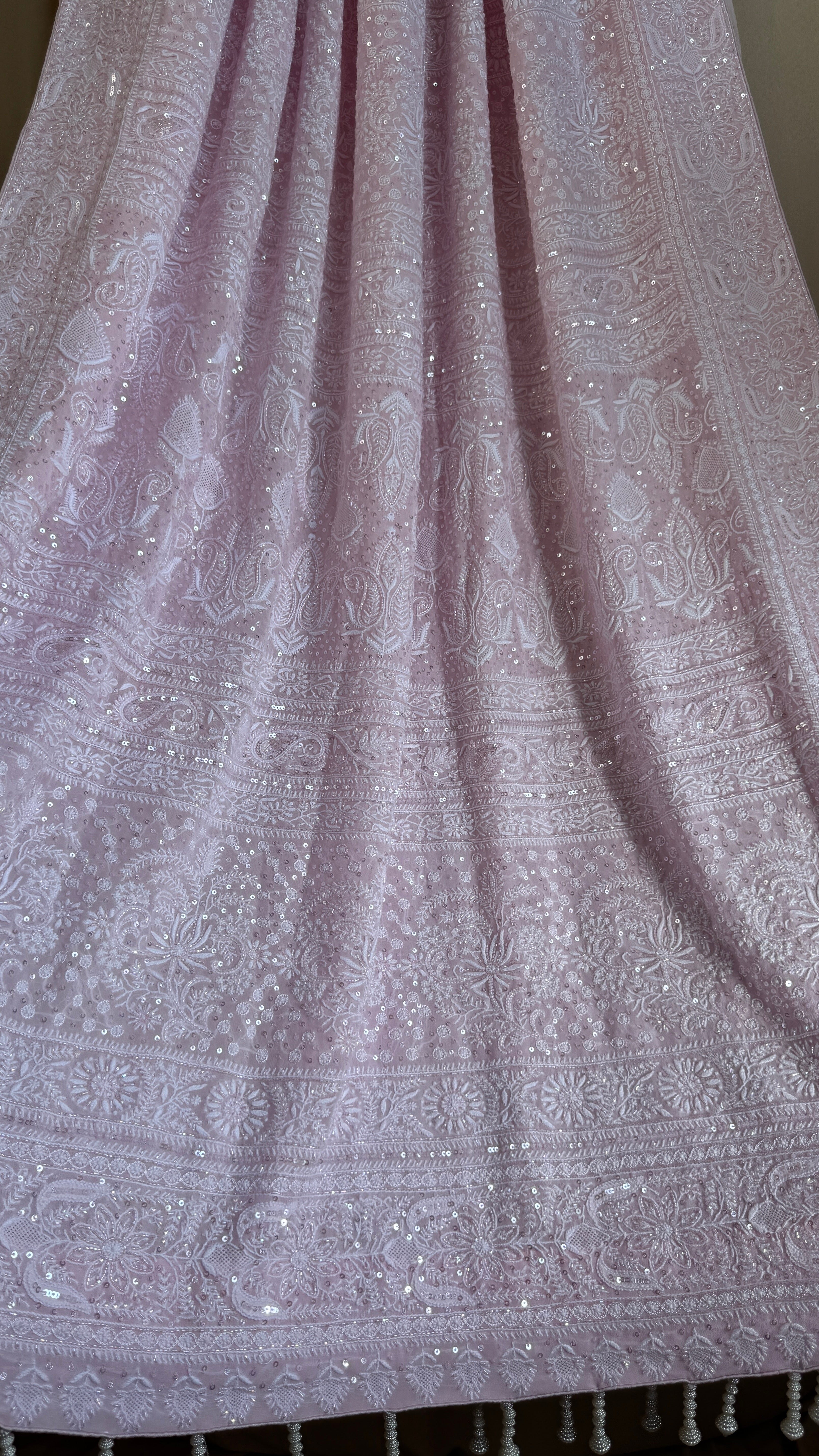 Pure Georgette Chikankari Saree