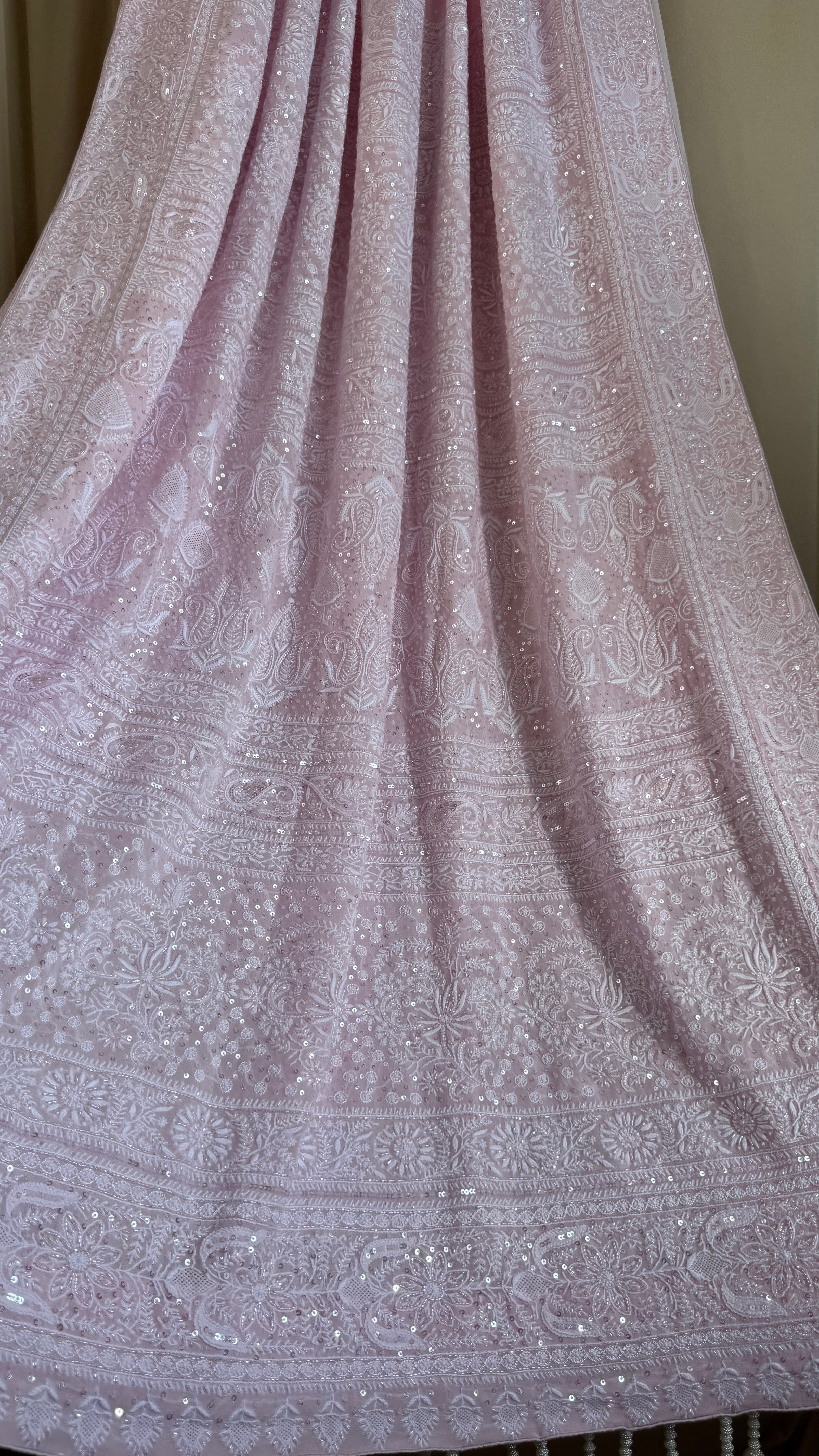 Pure Georgette Chikankari Saree