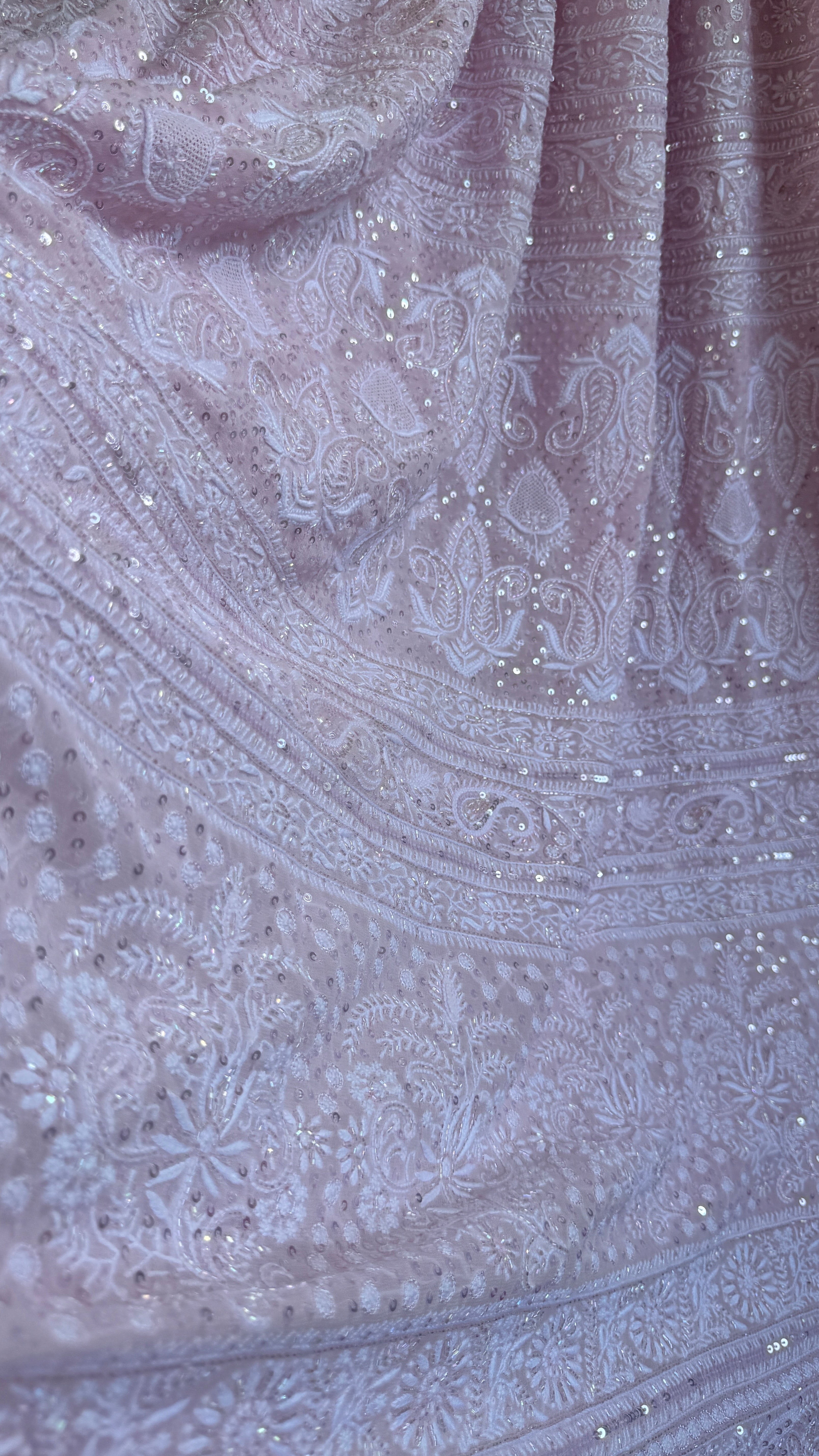 Pure Georgette Chikankari Saree