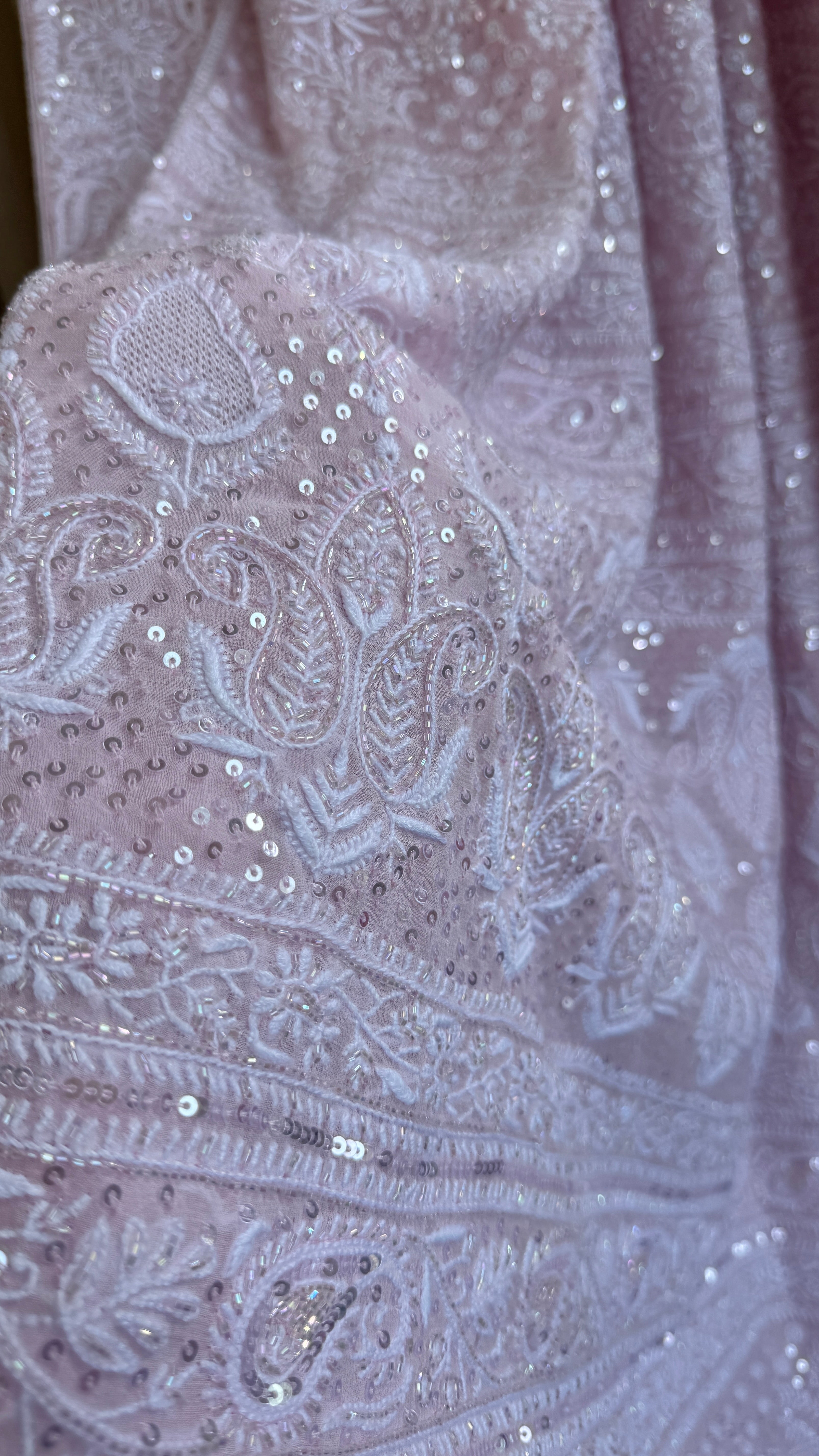 Pure Georgette Chikankari Saree
