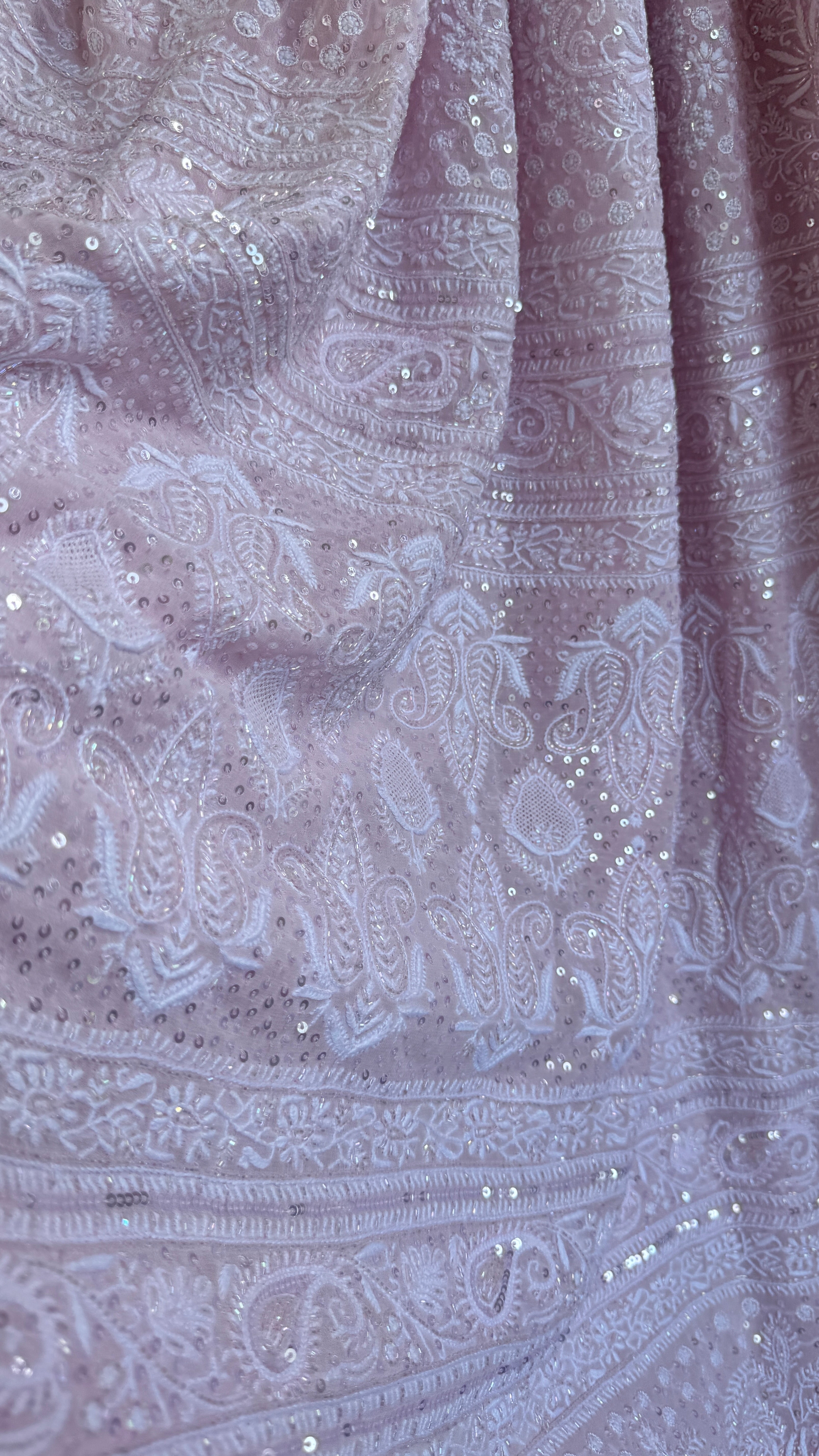 Pure Georgette Chikankari Saree